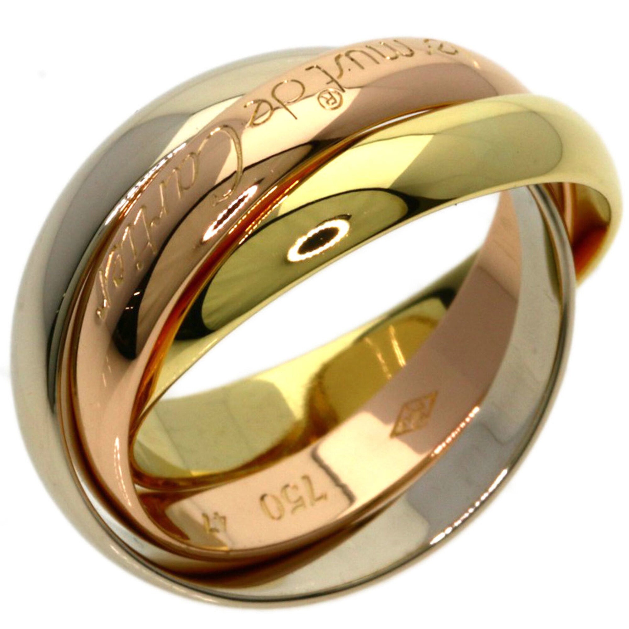Cartier Yellow Gold (18K) White Gold (18K) Band Ring (Pre-Owned)