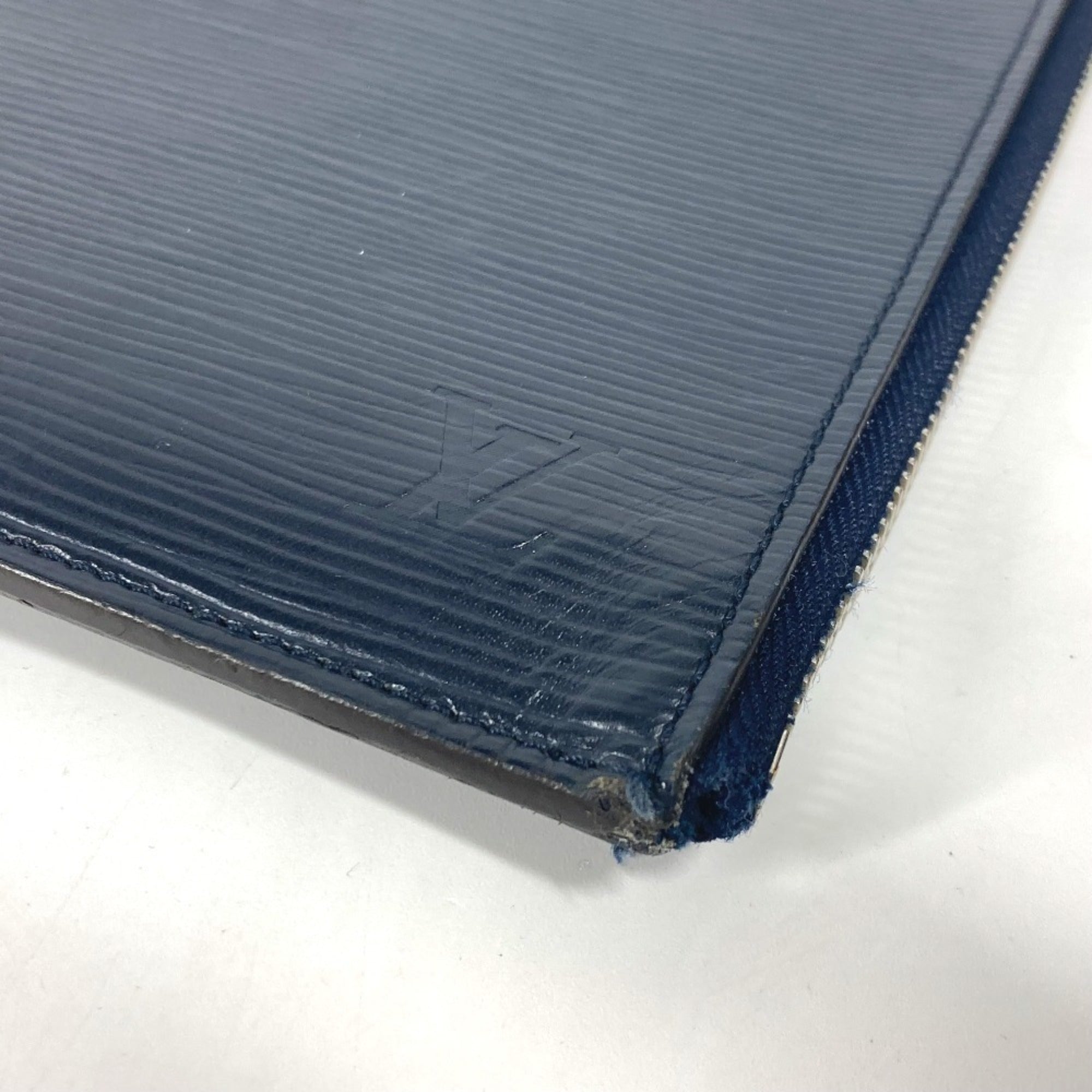 Louis Vuitton Blue Navy Blue Epi Leather Clutch Bag Pochette Pouch (Pre-Owned)