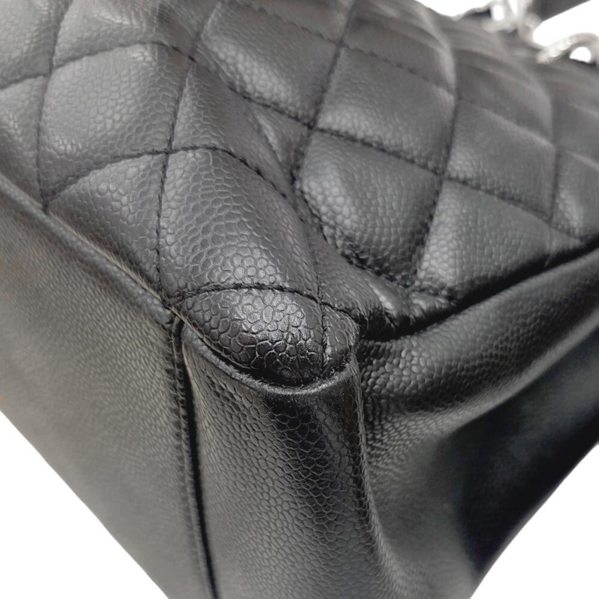 Chanel Black Grained Calfskin Tote Bag (Pre-Owned)