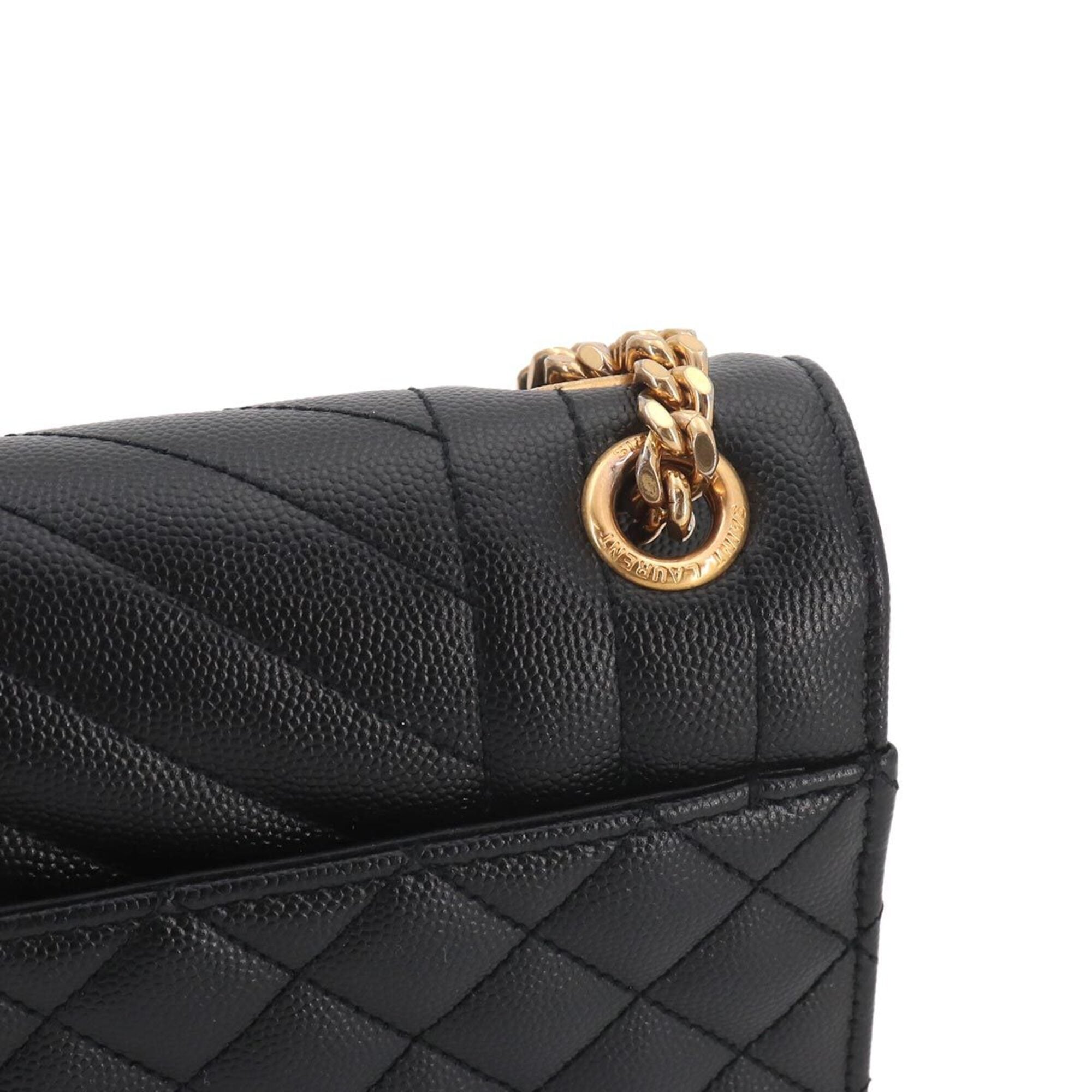 Saint Laurent Black Leather Handbag Shoulder Bag (Pre-Owned)