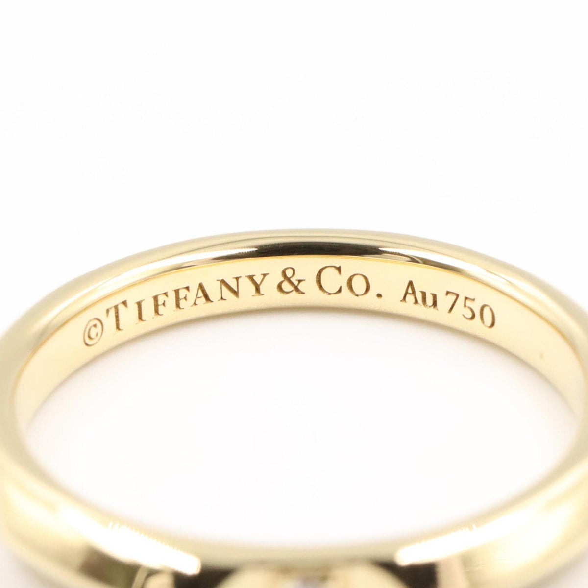 Tiffany Gold Clear Yellow Gold (18K) Band Ring (Pre-Owned)