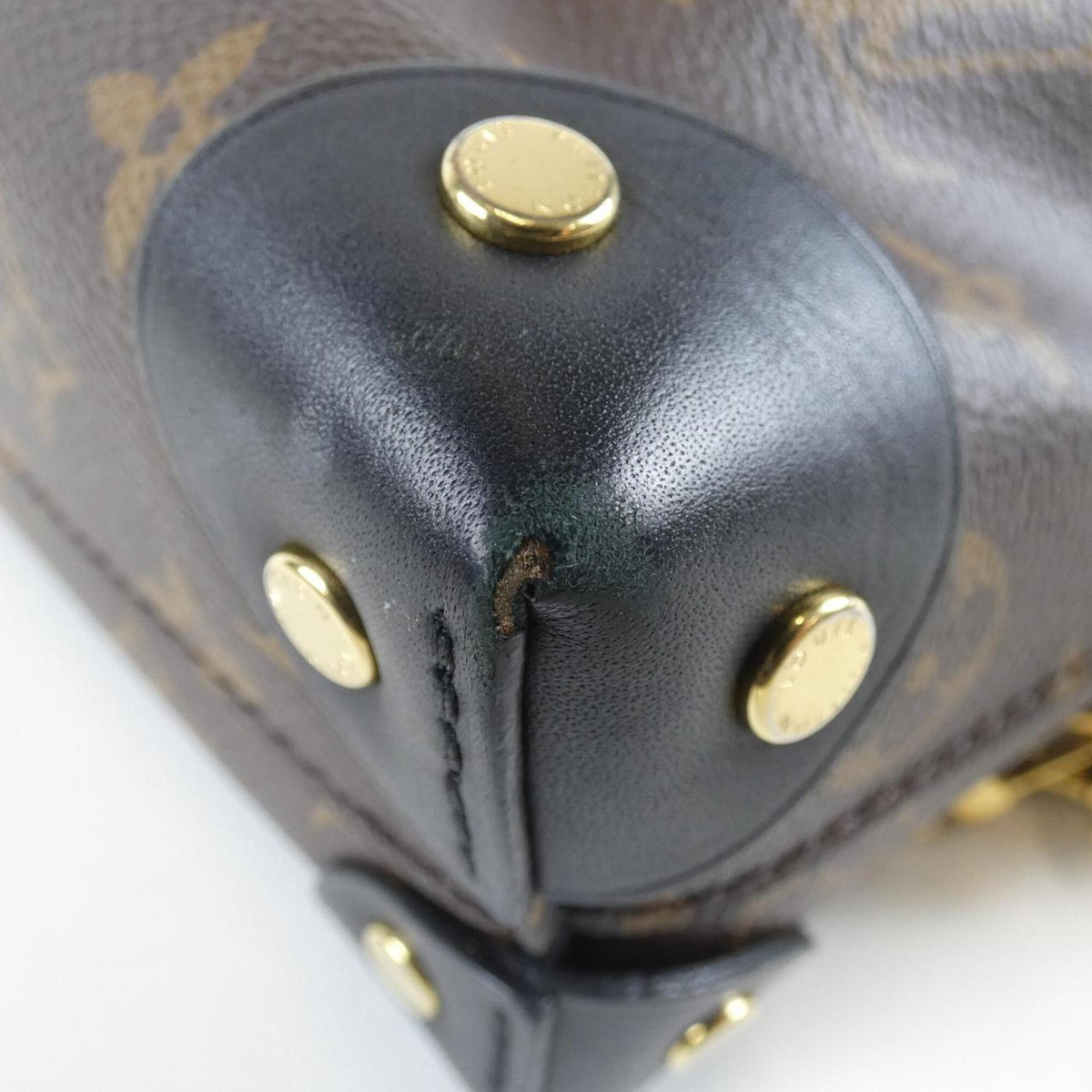 Louis Vuitton Black Marron Coated Canvas Handbag (Pre-Owned)