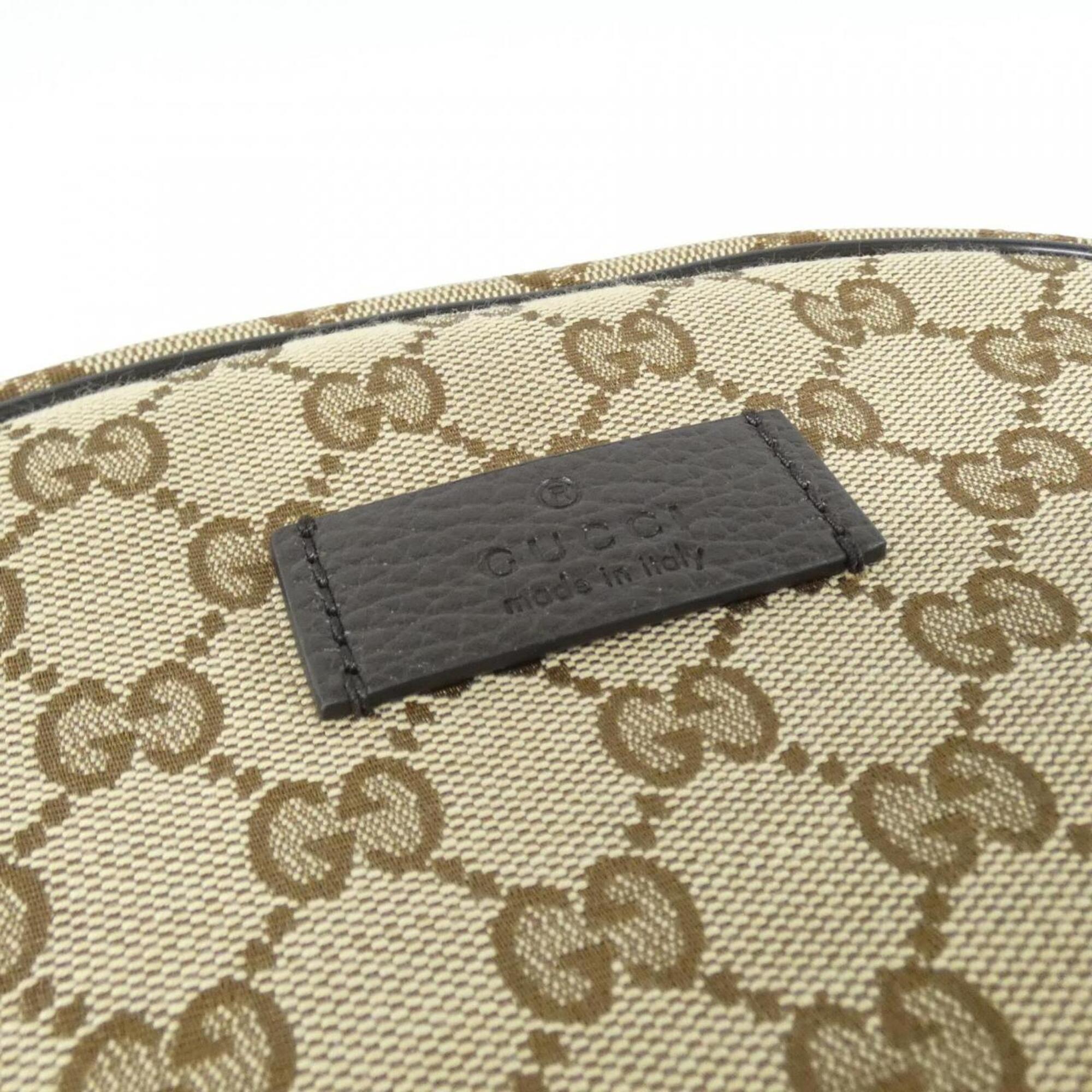 Gucci Beige Brown Gg Canvas Backpack (Pre-Owned)