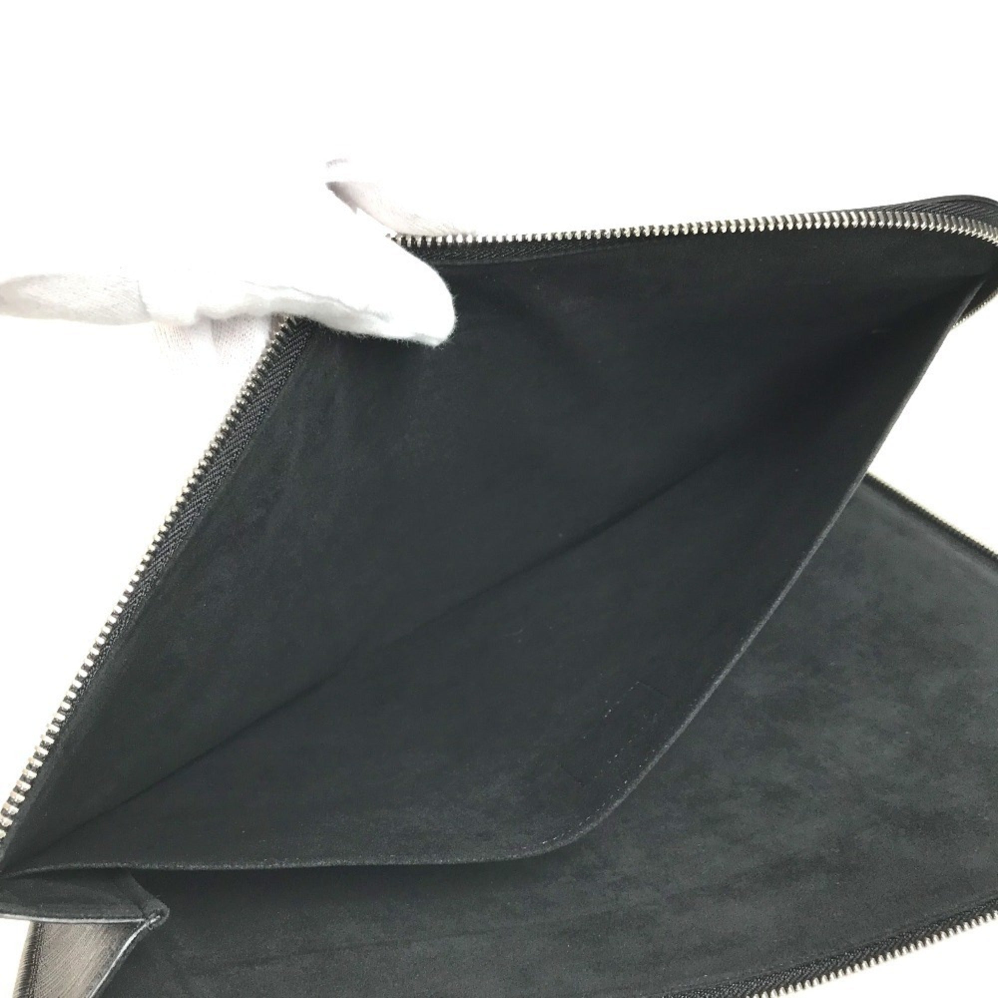 Louis Vuitton Epi Black Noir Epi Leather Clutch Bag Handbag Pochette (Pre-Owned)