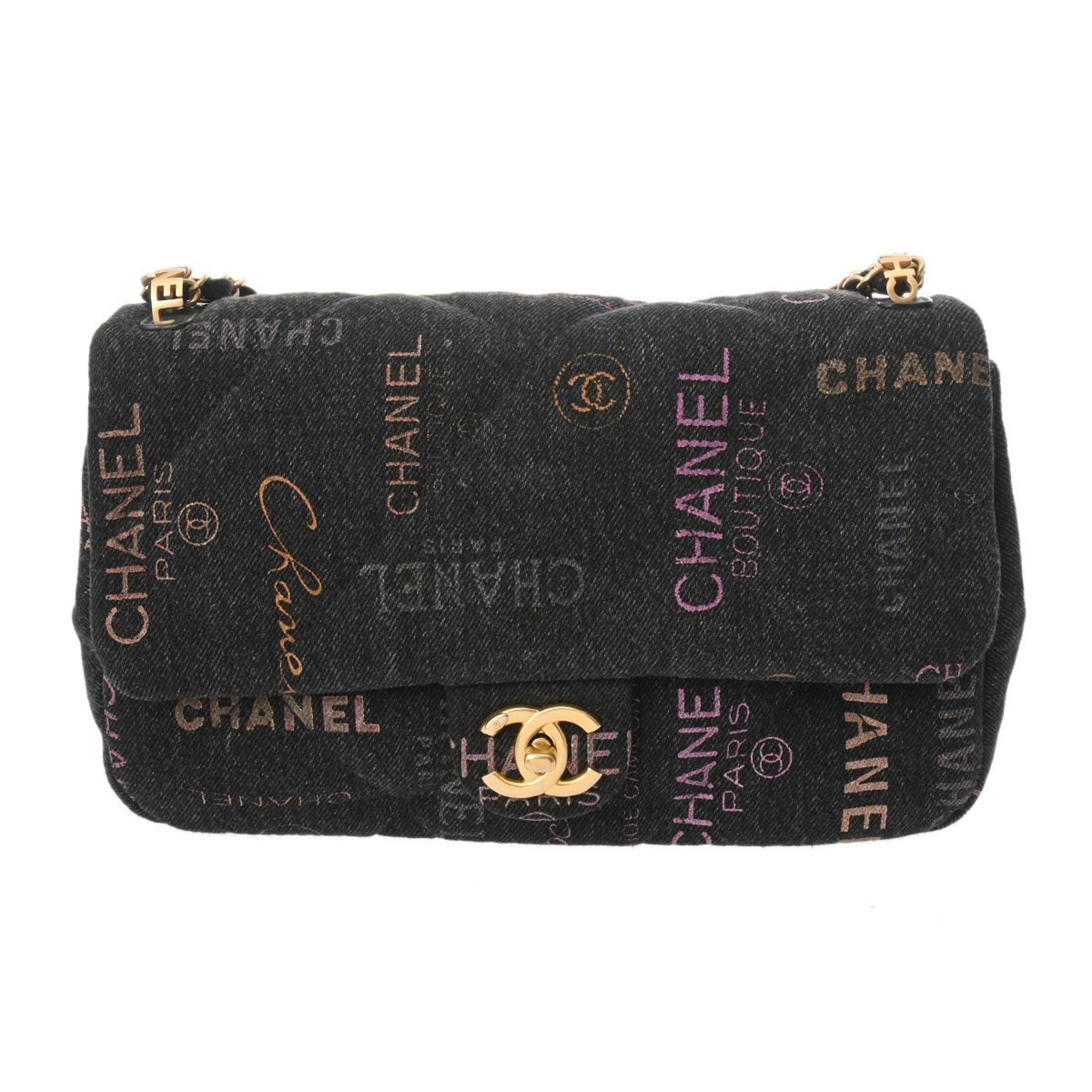 Chanel Black Denim Shoulder Bag (Pre-Owned)