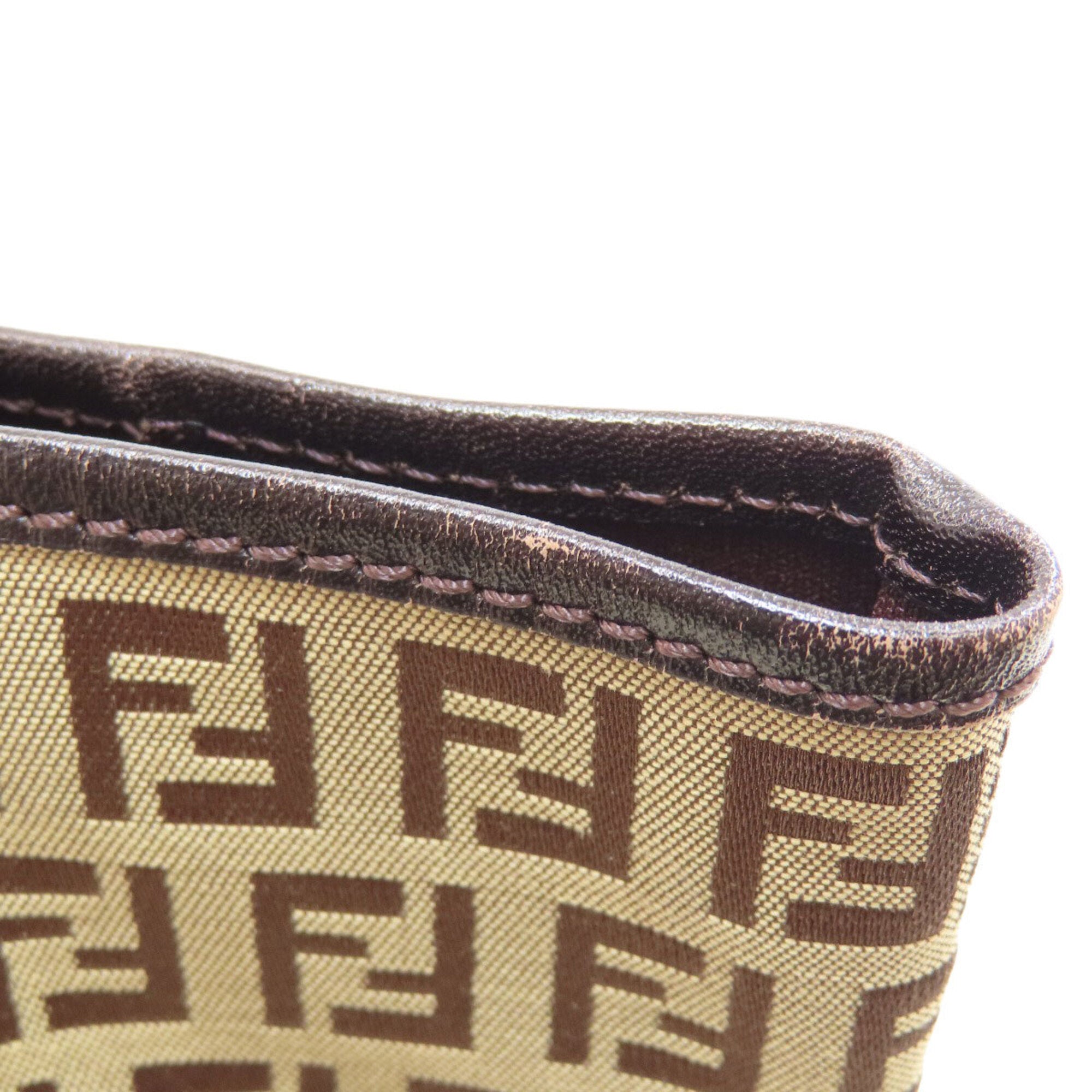 Fendi Zucchino Brown Canvas Handbag (Pre-Owned)
