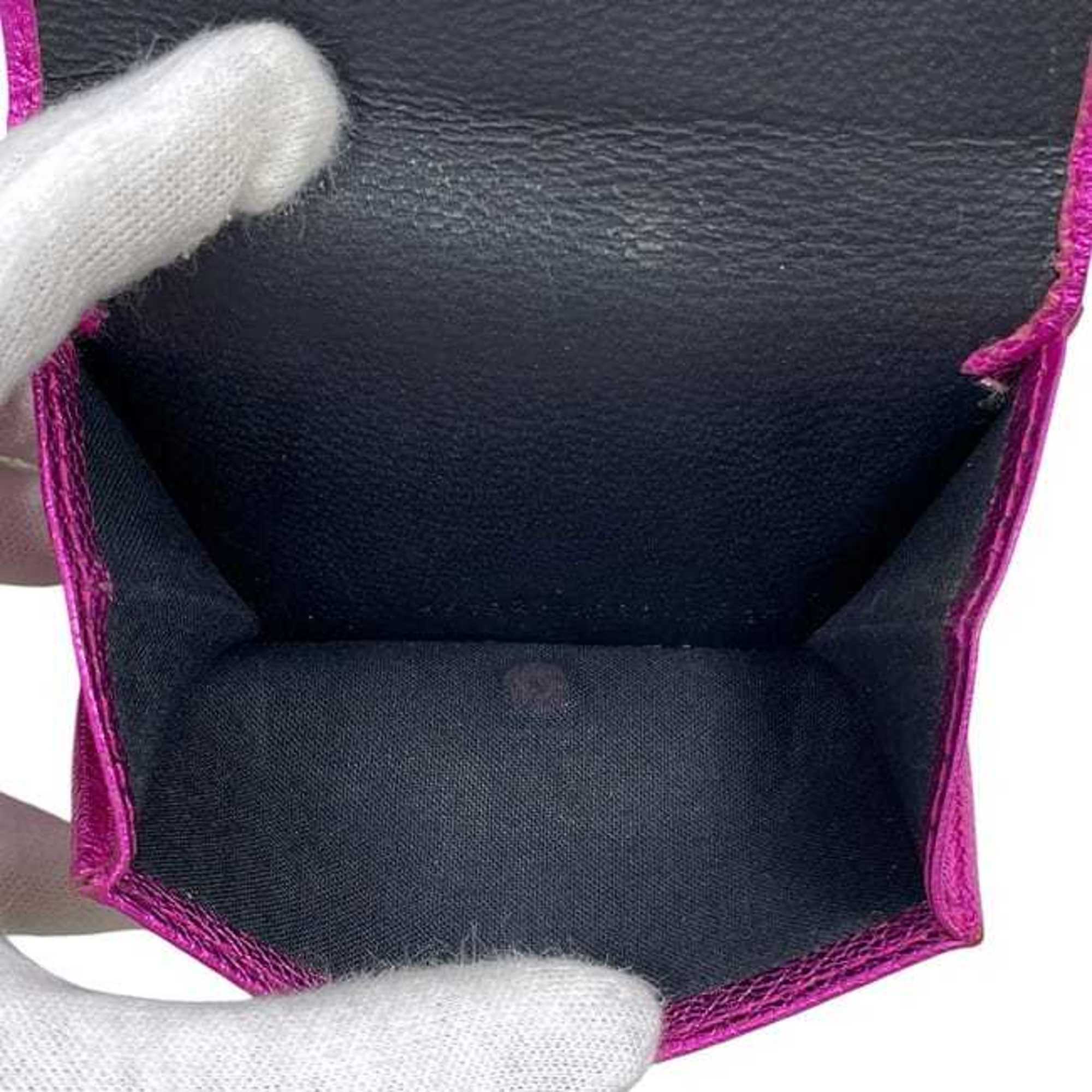 Balenciaga Pink Leather Wallet (Tri-Fold) (Pre-Owned)