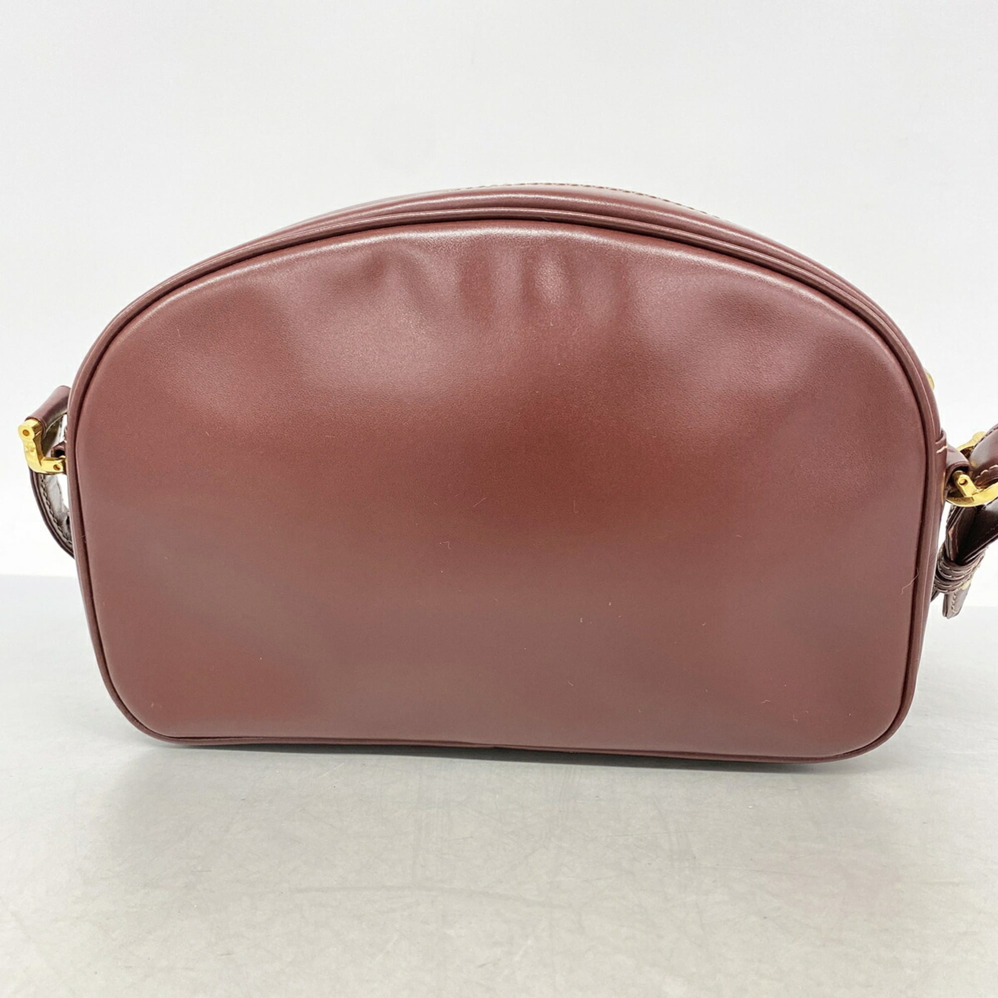 Cartier Bordeaux Leather Shoulder Bag (Pre-Owned)