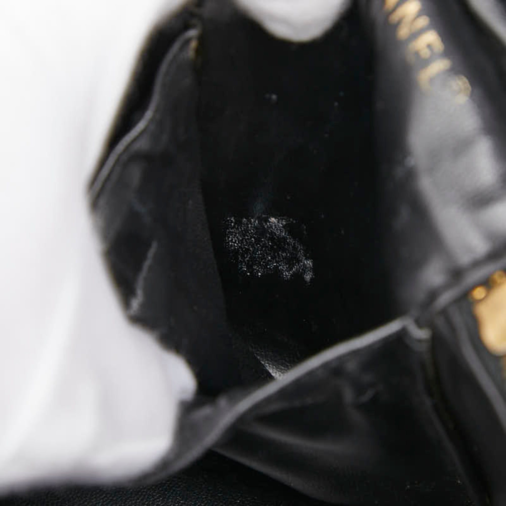 Chanel Black Leather Handbag Vanity Bag (Pre-Owned)