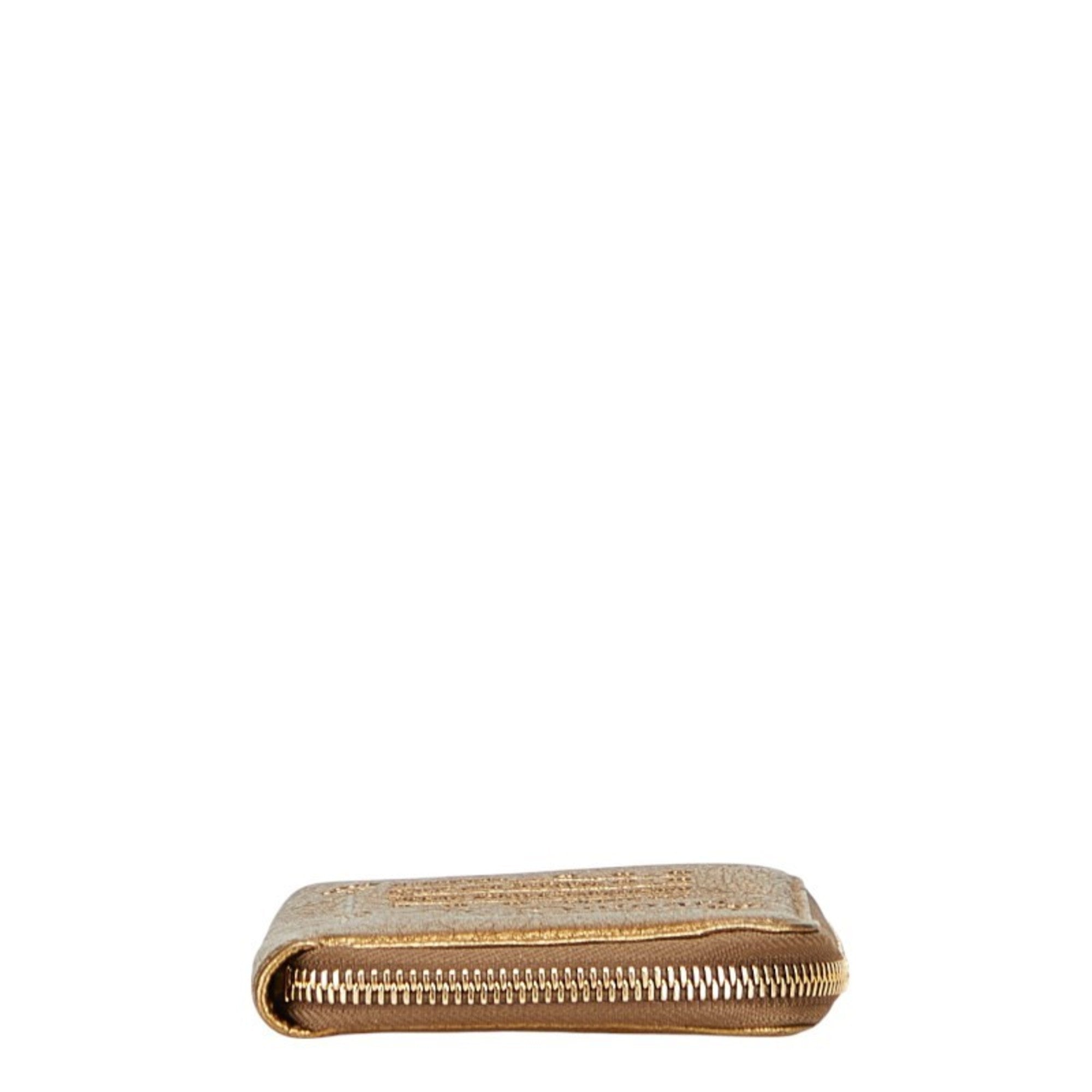 Bvlgari Collezione Gold Leather Long Wallet (Bi-Fold) (Pre-Owned)