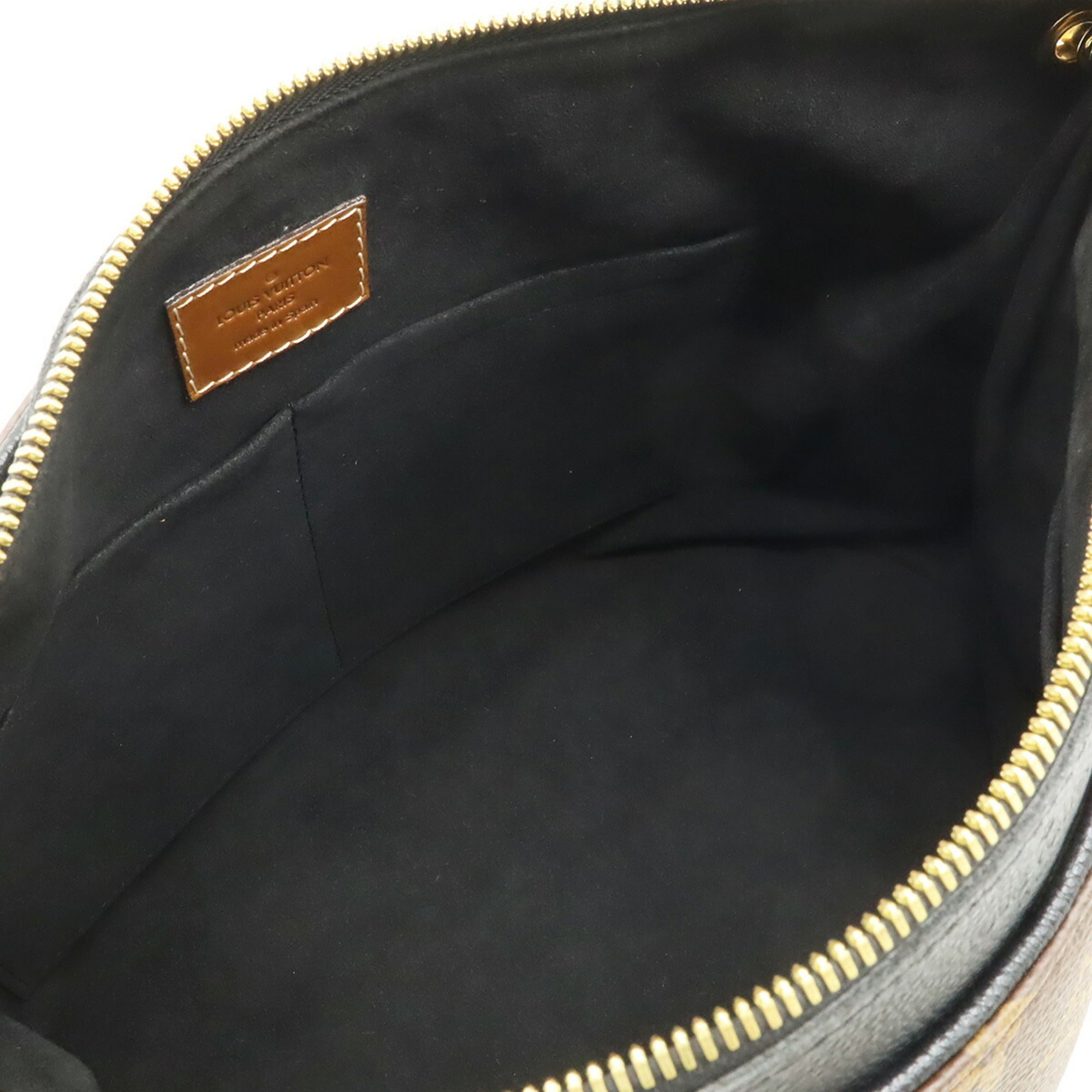 Louis Vuitton Noir Monogram Canvas Pvc Coated Canvas Leather Handbag Shoulder Bag (Pre-Owned)