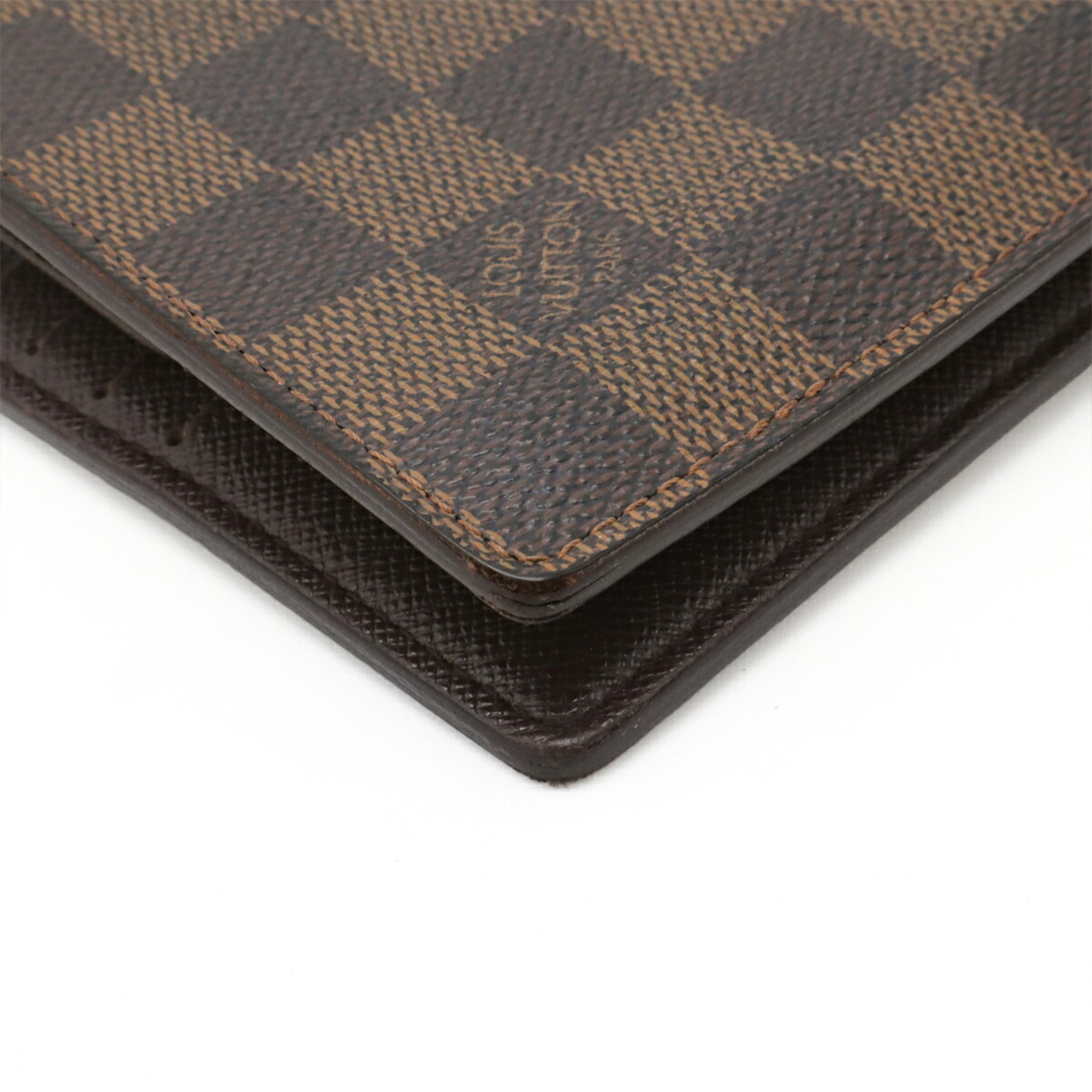 Louis Vuitton Brown Damier Canvas Wallet (Bi-Fold) (Pre-Owned)