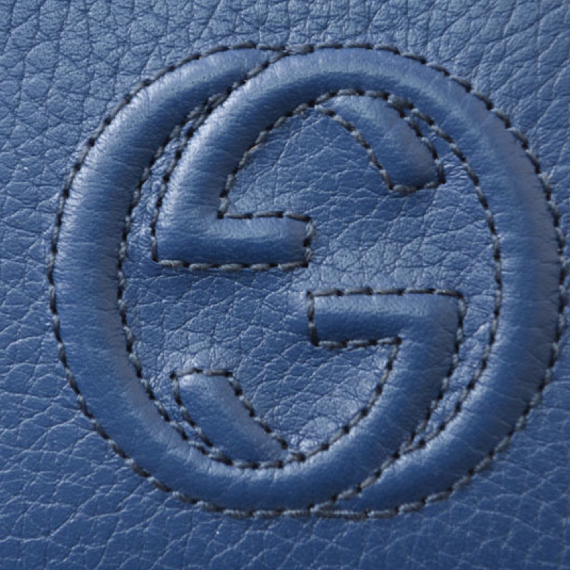 Gucci Blue Leather Coin Purse/Coin Case (Pre-Owned)