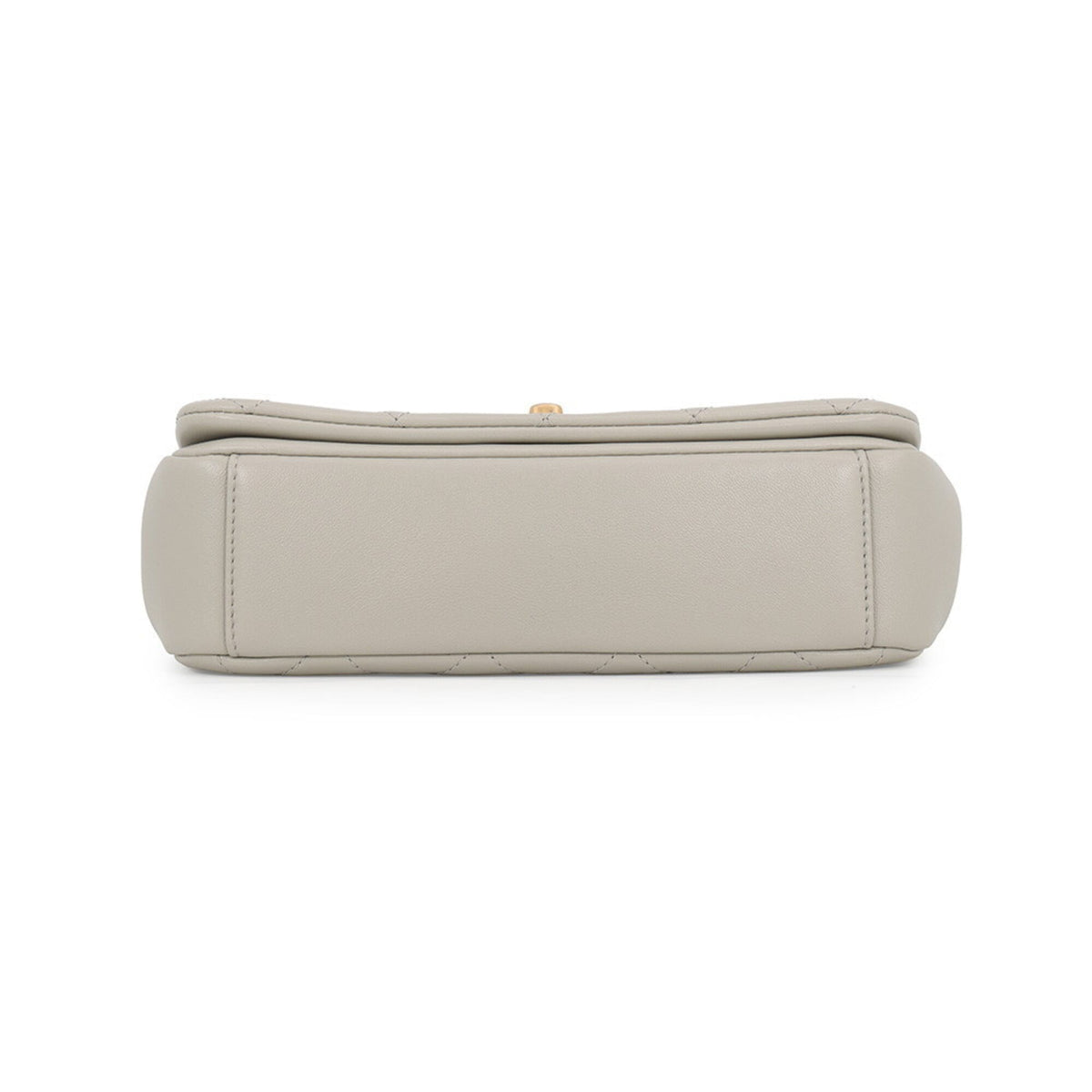 Chanel Matelasse Gray Leather Handbag Shoulder Bag (Pre-Owned)