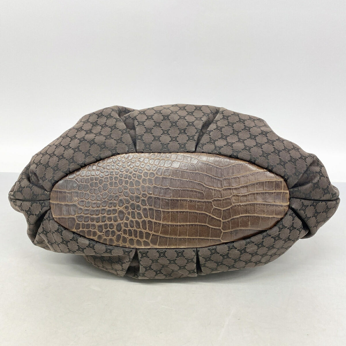 Celine Brown Nylon Canvas Handbag (Pre-Owned)
