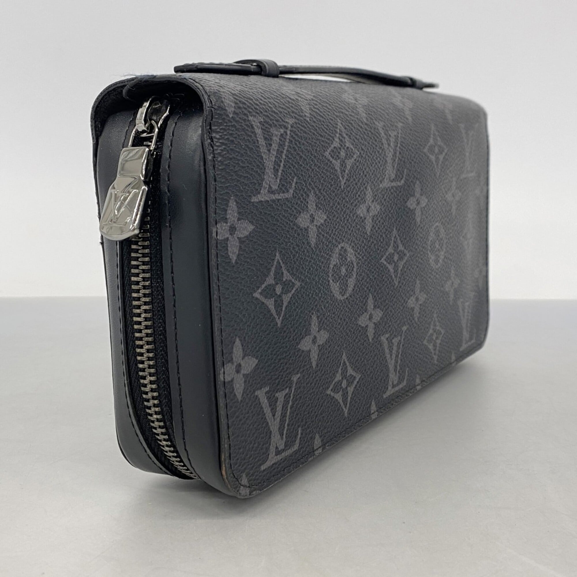 Louis Vuitton Black Gray Long Wallet (Bi-Fold) (Pre-Owned)