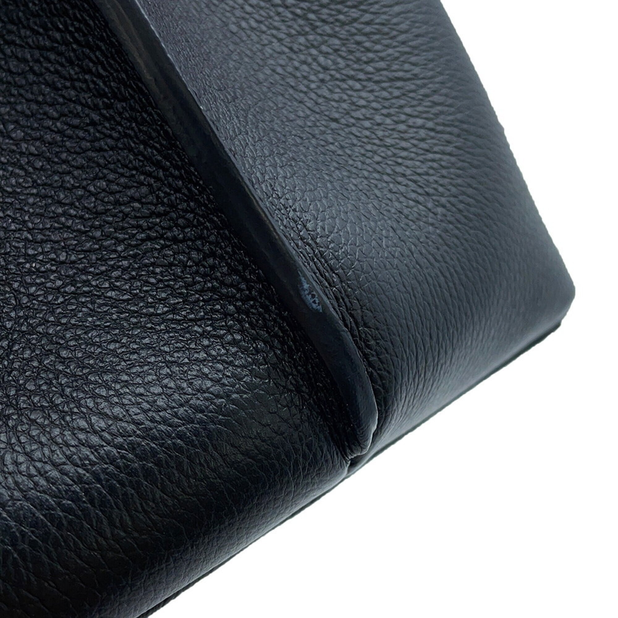 Louis Vuitton Black Noir Leather Handbag Shoulder Bag (Pre-Owned)