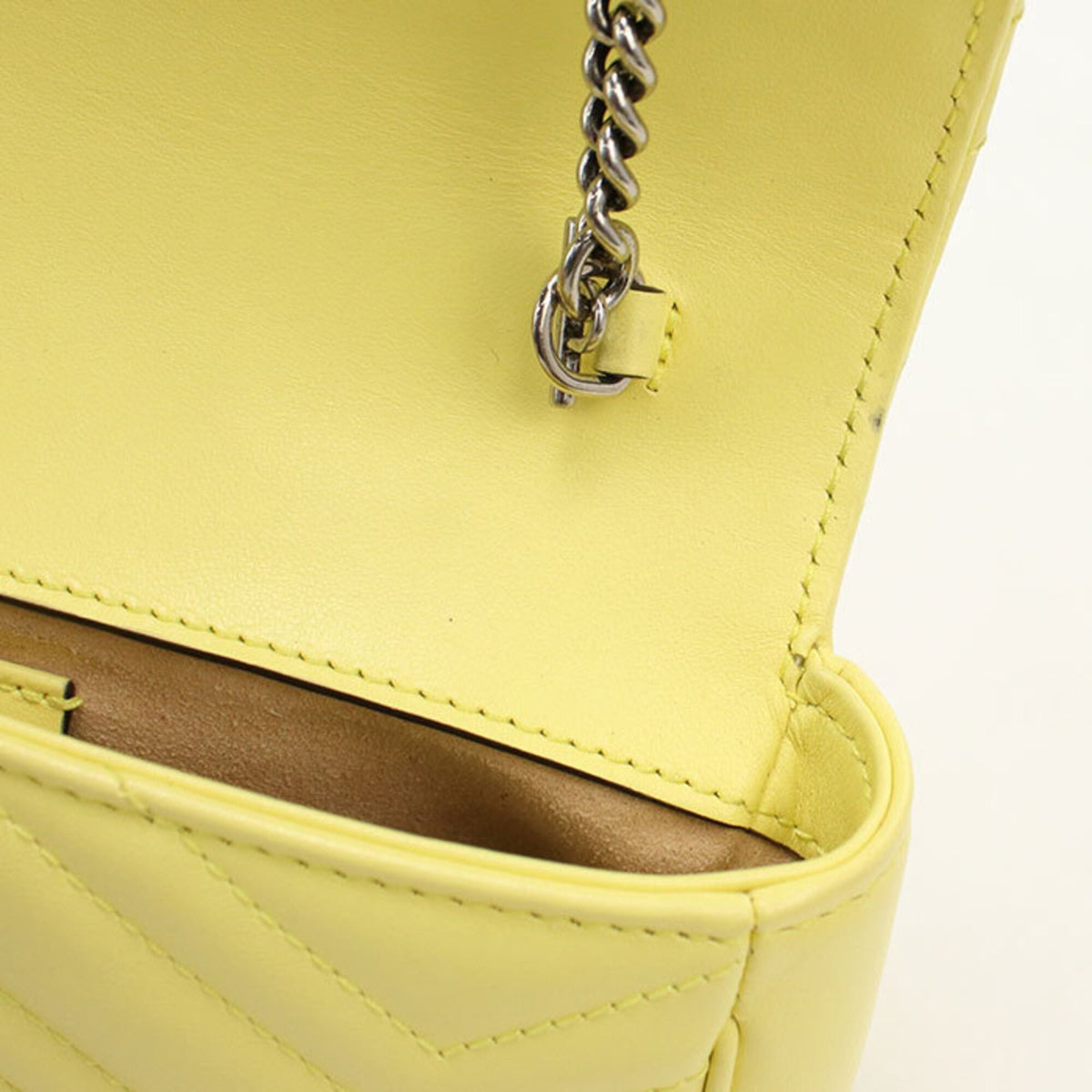 Gucci Yellow Leather Shoulder Bag (Pre-Owned)