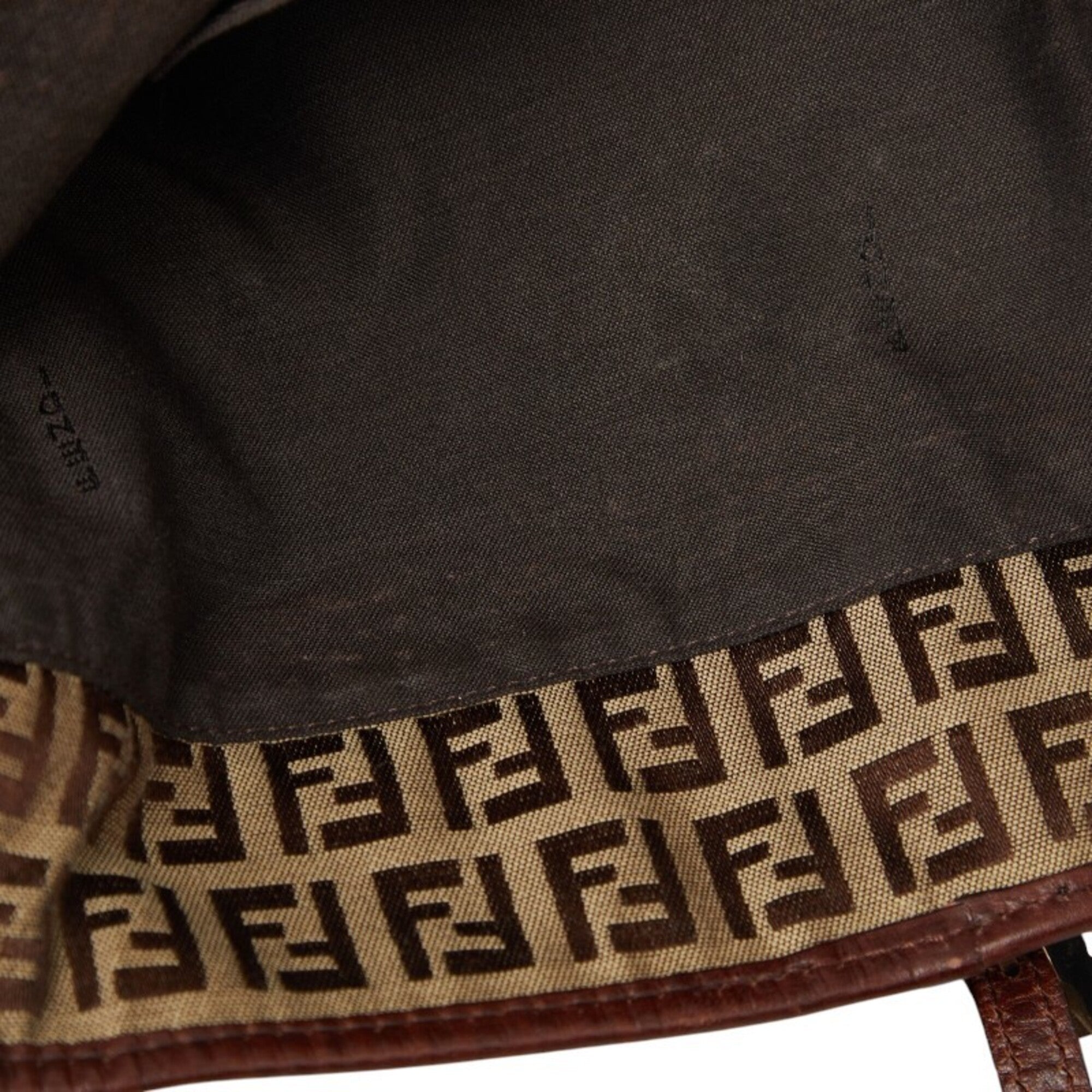 Fendi Beige Brown Canvas Leather Tote Bag (Pre-Owned)