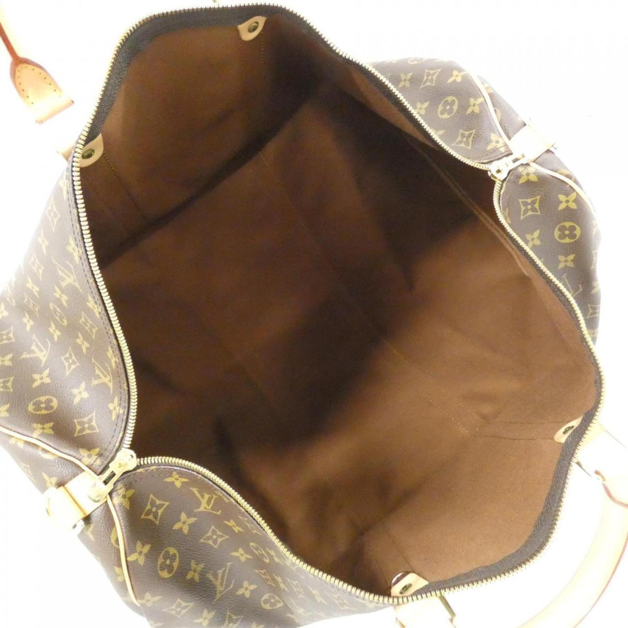 Louis Vuitton Monogram Marron Coated Canvas Boston Bag (Pre-Owned)