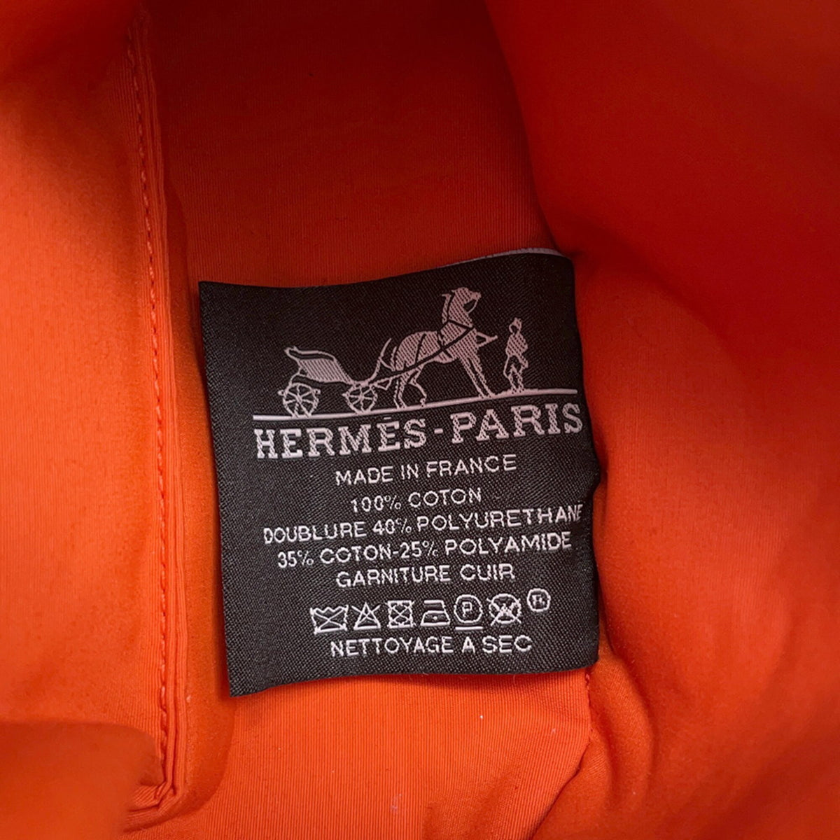 Hermes Black Cotton Handbag Pouch (Pre-Owned)