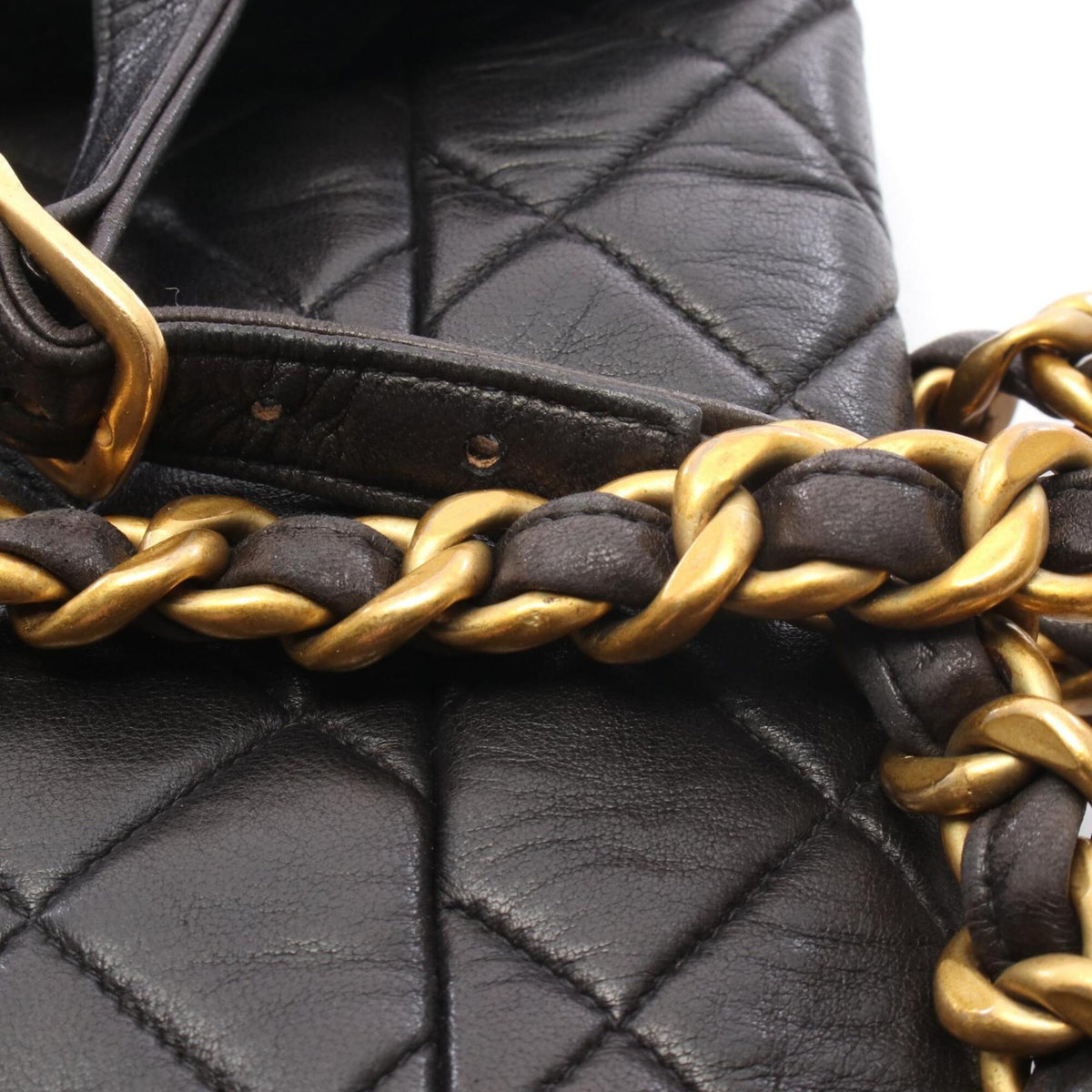 Chanel Black Leather Backpack (Pre-Owned)