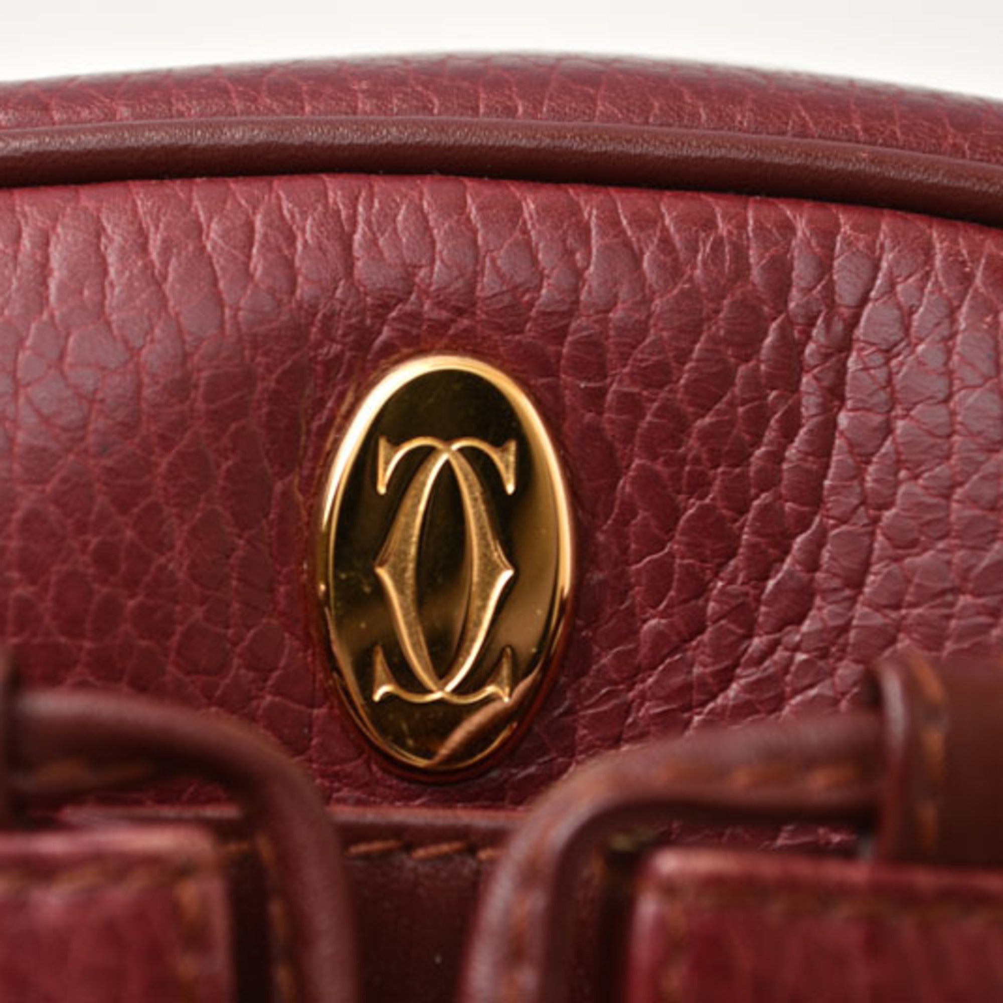 Cartier Must Bordeaux Leather Shoulder Bag (Pre-Owned)