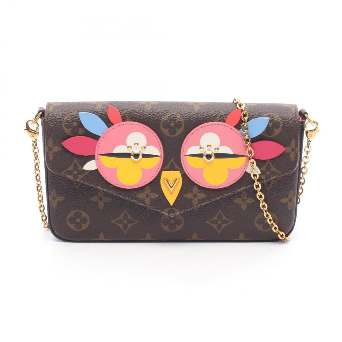 Louis Vuitton Brown Monogram Multi-Color Coated Canvas Leather Handbag Shoulder Bag (Pre-Owned)