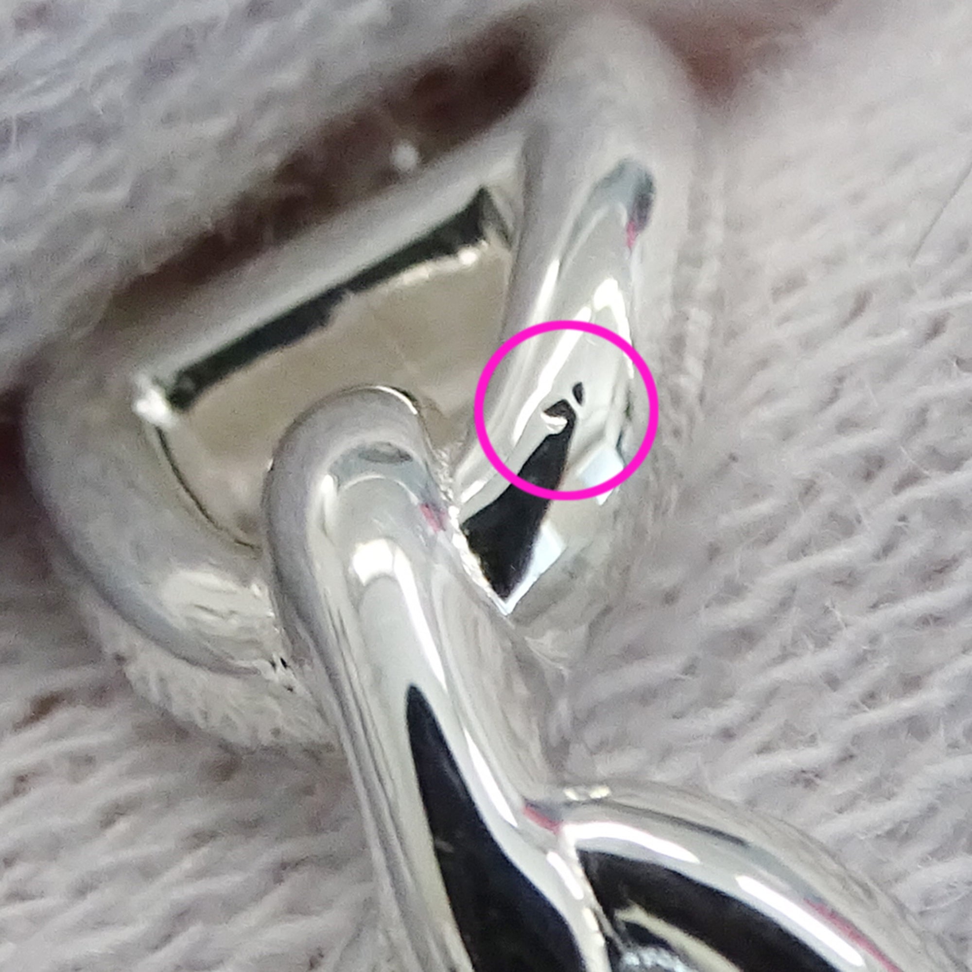 Hermes Silver Silver 925 Band Ring (Pre-Owned)