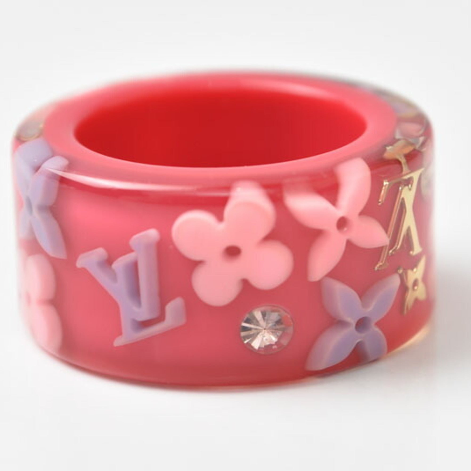 Louis Vuitton Pink Plastic Band Ring (Pre-Owned)