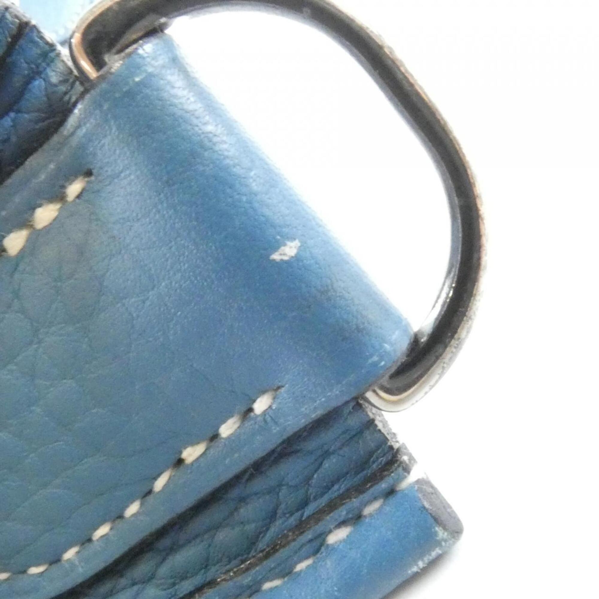 Hermes Blue Jean Taurillon Clemence Leather Shoulder Bag (Pre-Owned)
