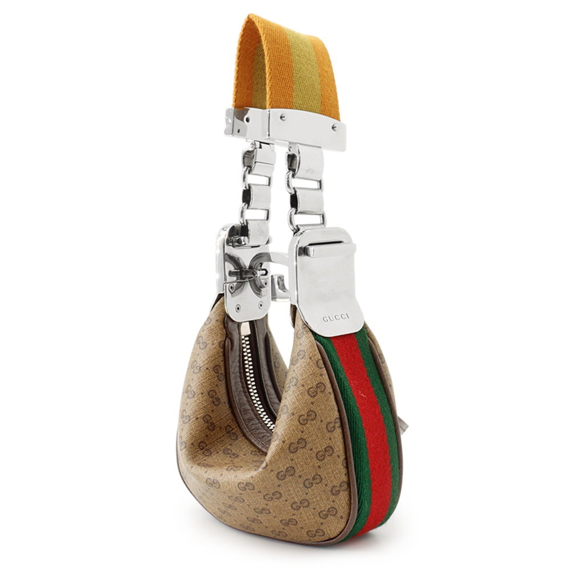 Gucci Brown Micro Gg Leather Leather Handbag (Pre-Owned)