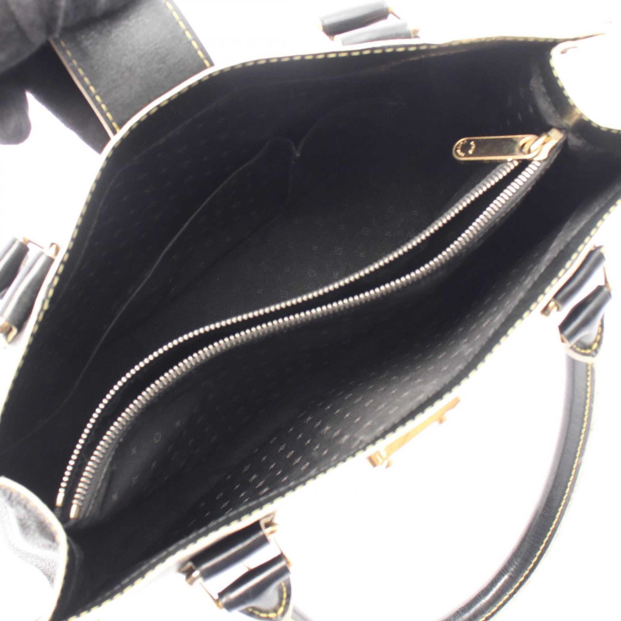 Louis Vuitton Black Leather Handbag (Pre-Owned)