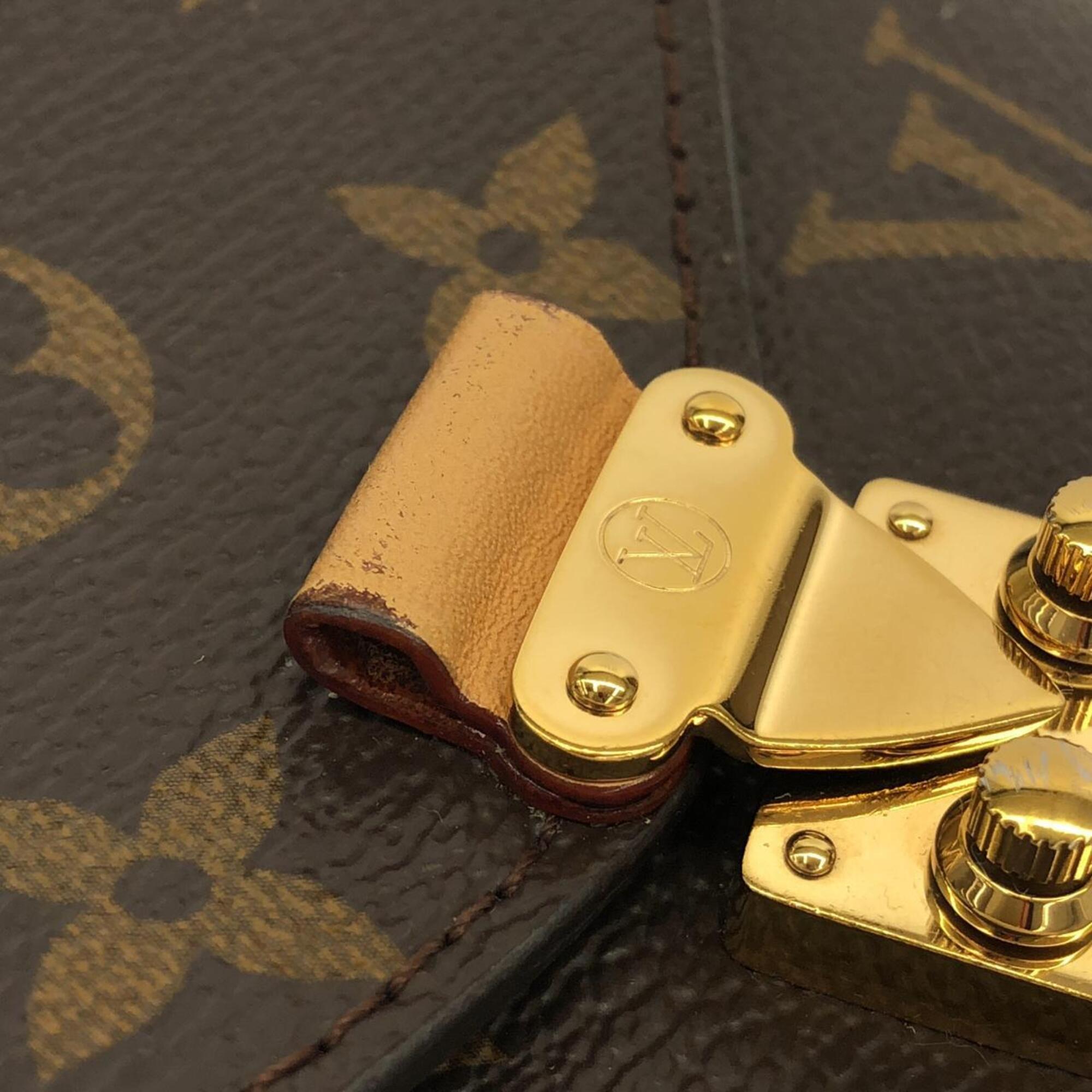 Louis Vuitton Monogram Marron Coated Canvas Shoulder Bag (Pre-Owned)