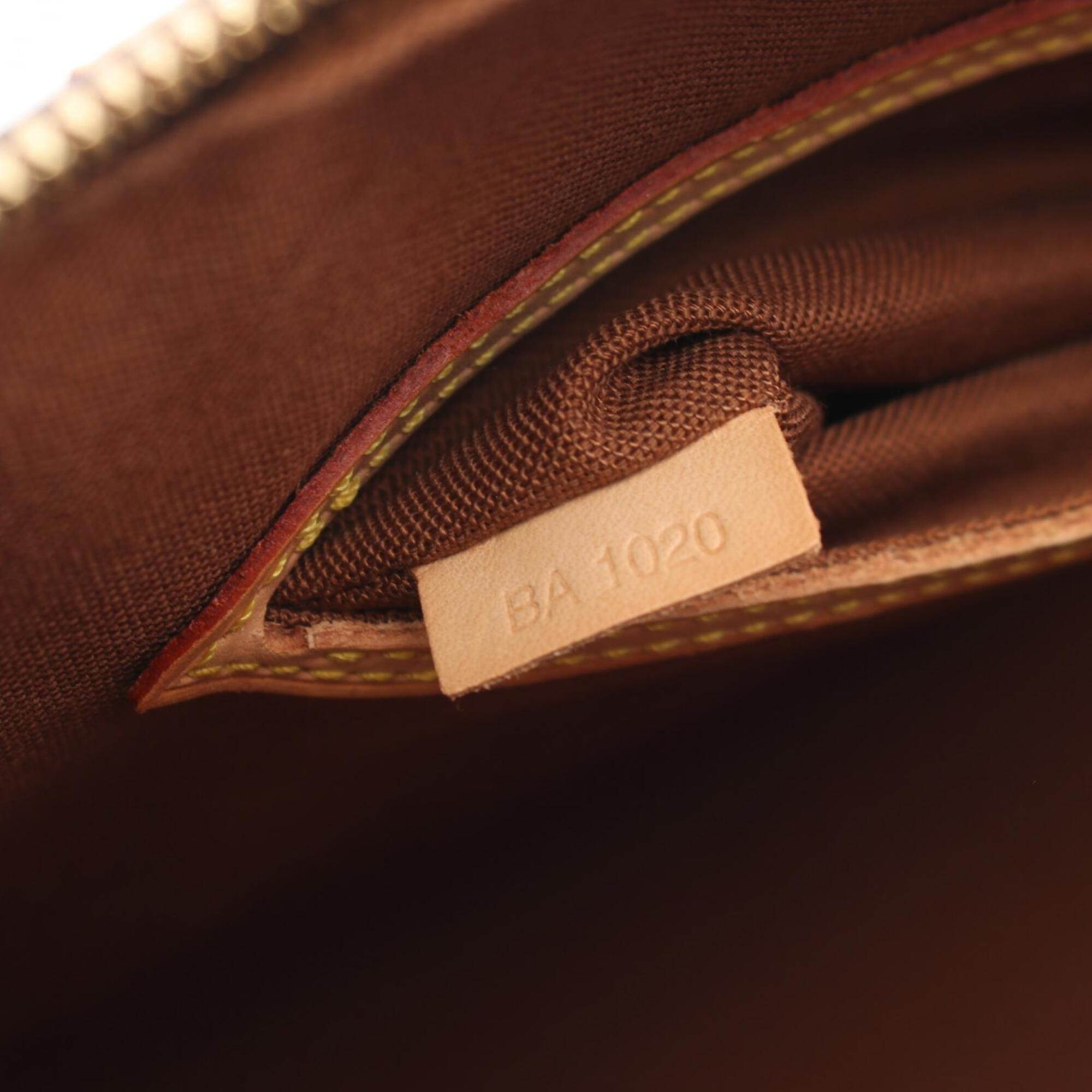 Louis Vuitton Brown Pvc Coated Canvas Leather Handbag (Pre-Owned)