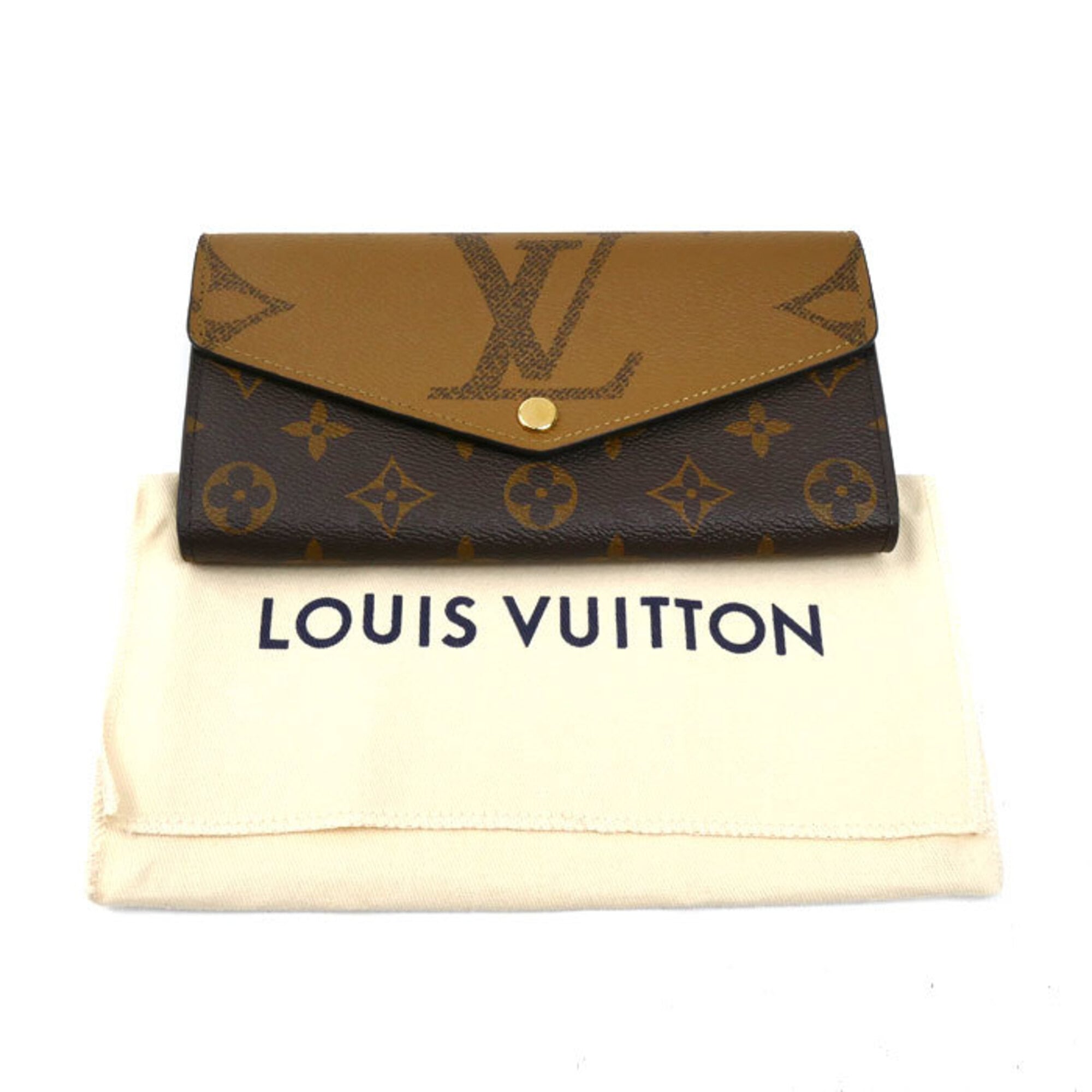 Louis Vuitton Brown Monogram Long Wallet (Bi-Fold) (Pre-Owned)