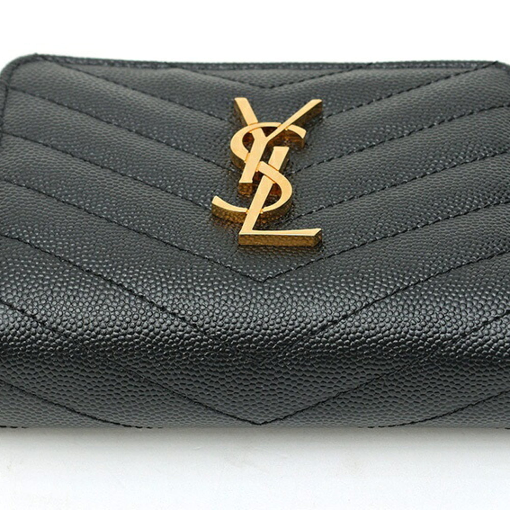 Saint Laurent Black Leather Wallet (Bi-Fold) (Pre-Owned)