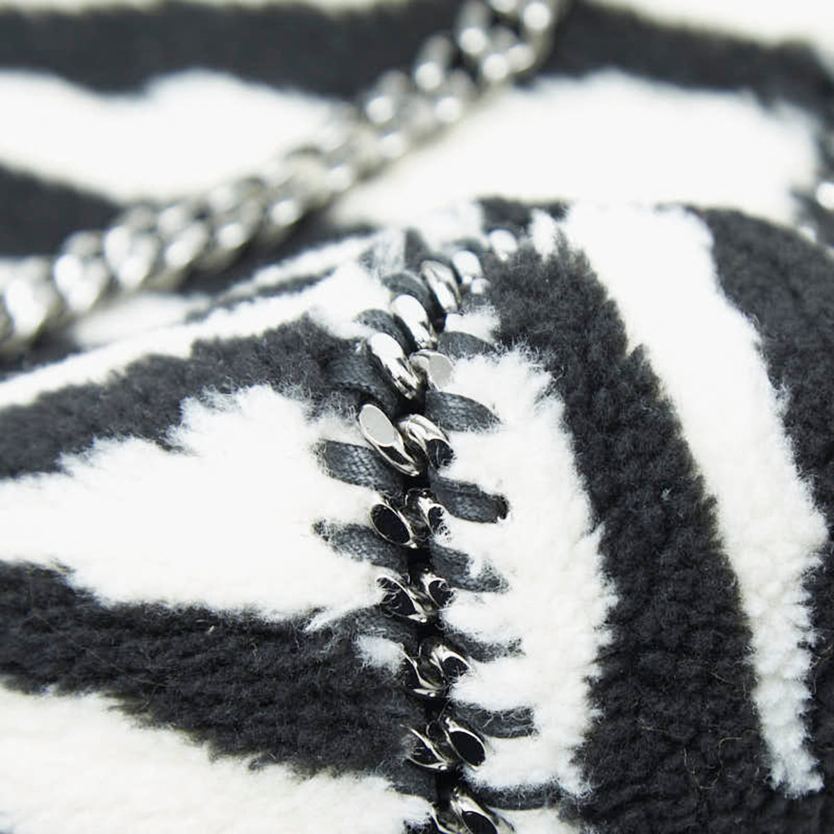 Stella Mccartney Black White Shoulder Bag Tote Bag (Pre-Owned)