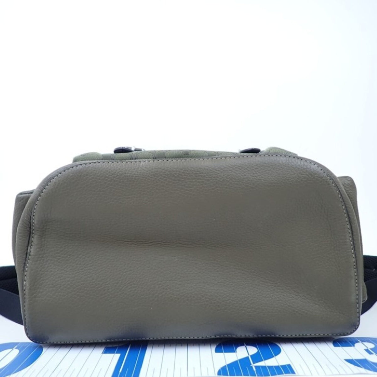 Coach Khaki Canvas Leather Backpack (Pre-Owned)