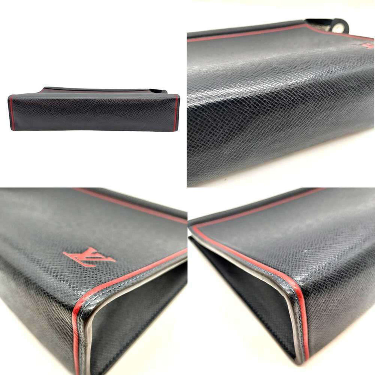 Louis Vuitton Taiga Navy Taiga Leather Clutch Bag (Pre-Owned)