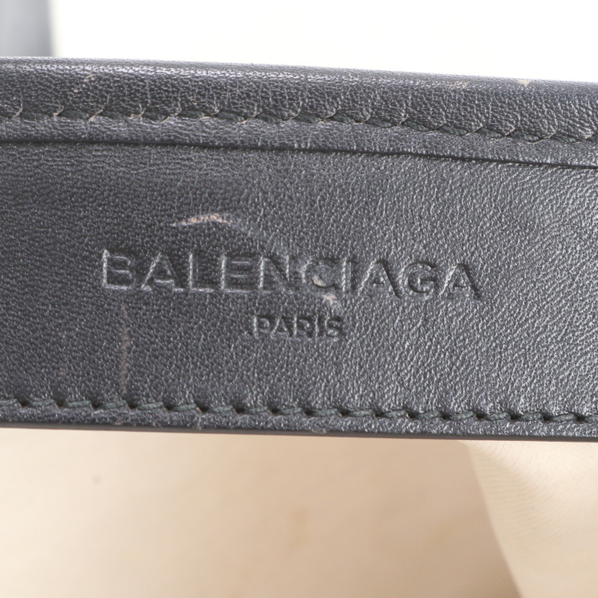 Balenciaga Ivory Leather Canvas Handbag Shoulder Bag Tote Bag (Pre-Owned)