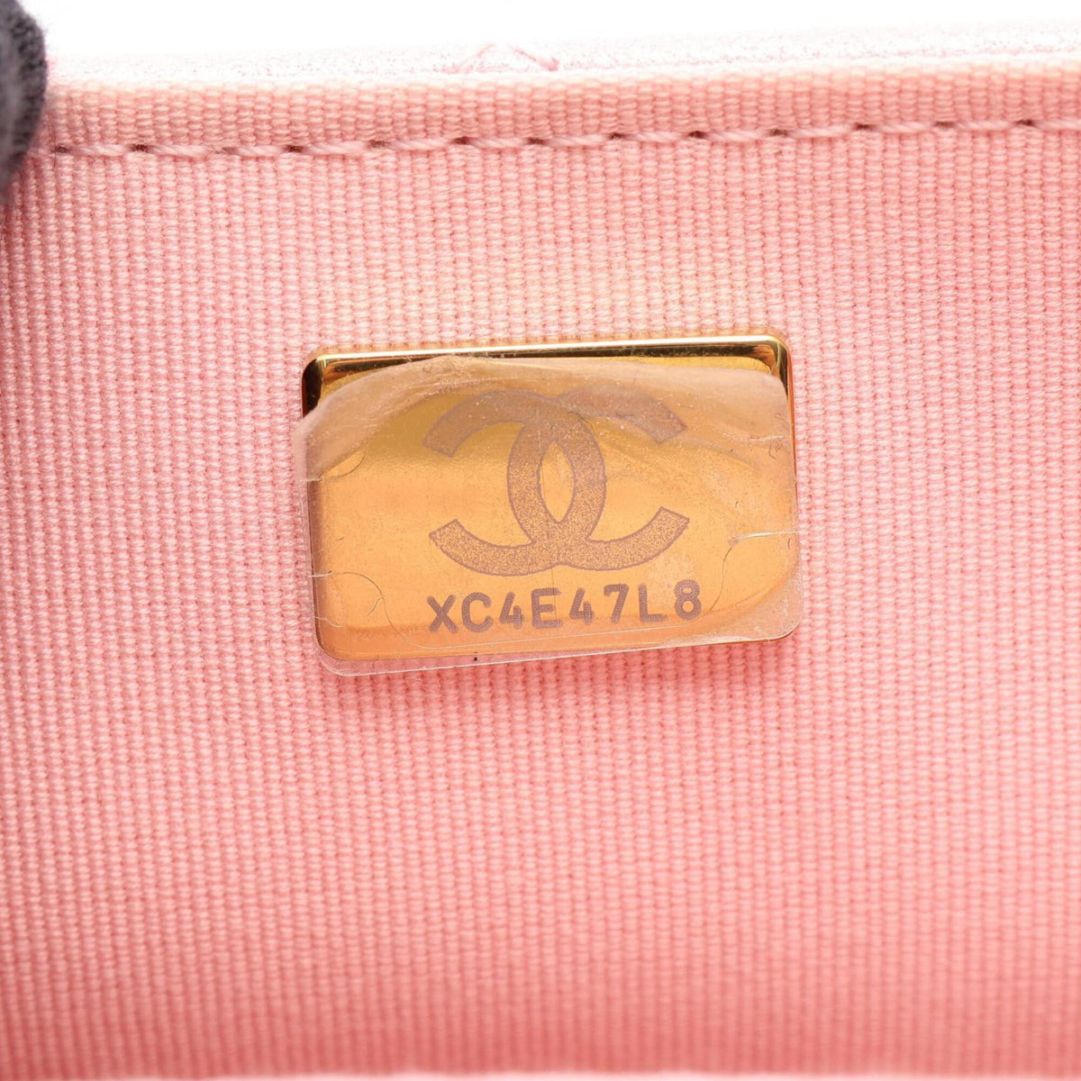 Chanel Pink Fabric Handbag Shoulder Bag (Pre-Owned)