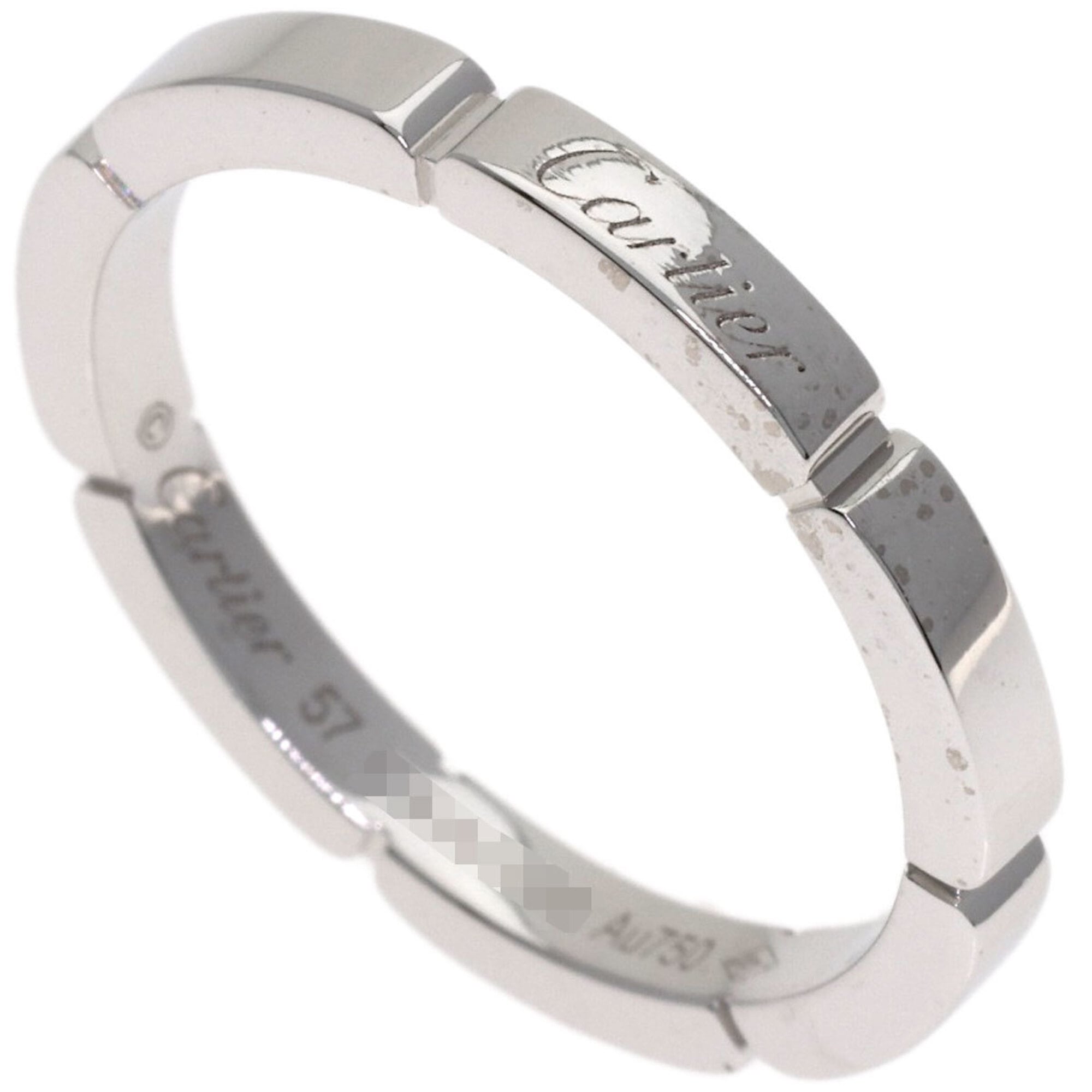 Cartier White Gold White Gold (18K) Band Ring (Pre-Owned)