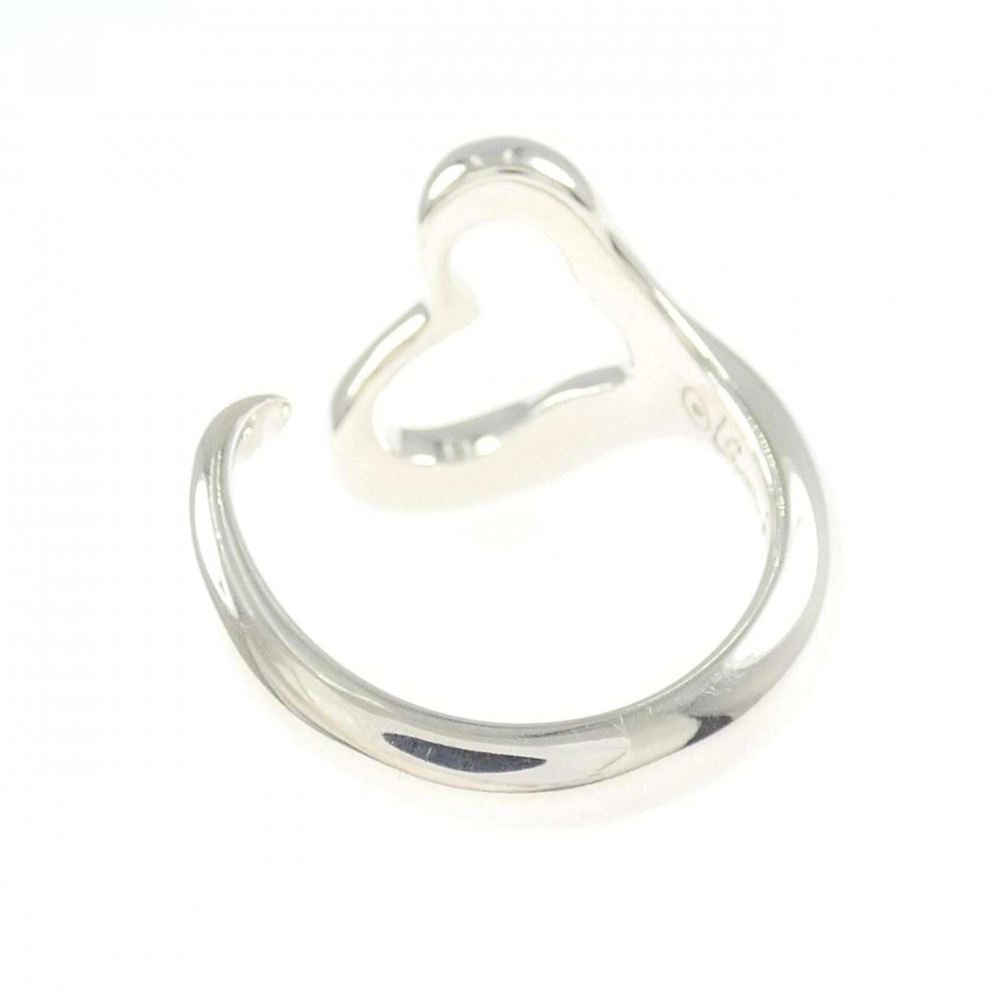 Tiffany Open Heart Silver 925 Band Ring (Pre-Owned)