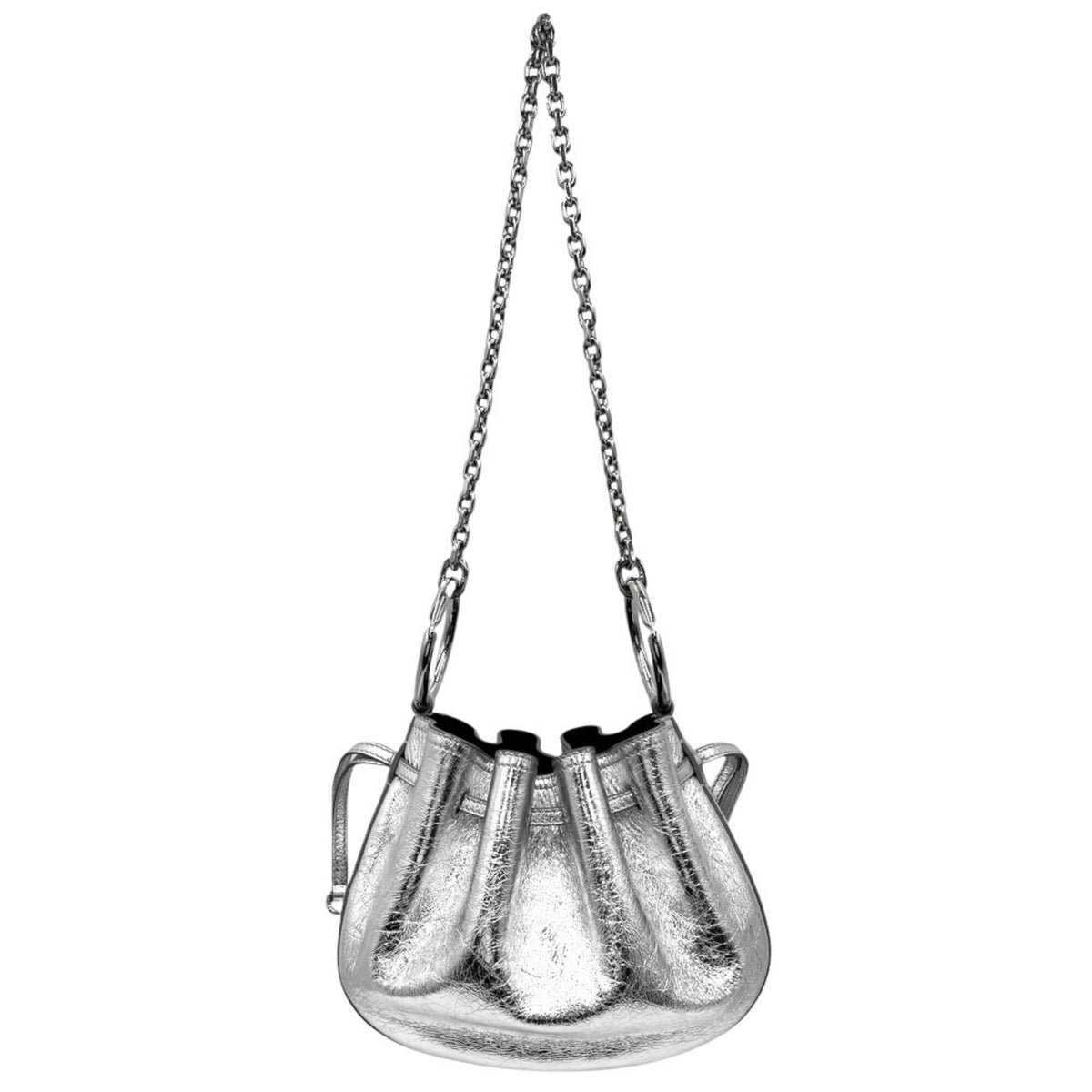 Givenchy Silver Leather Handbag Shoulder Bag (Pre-Owned)