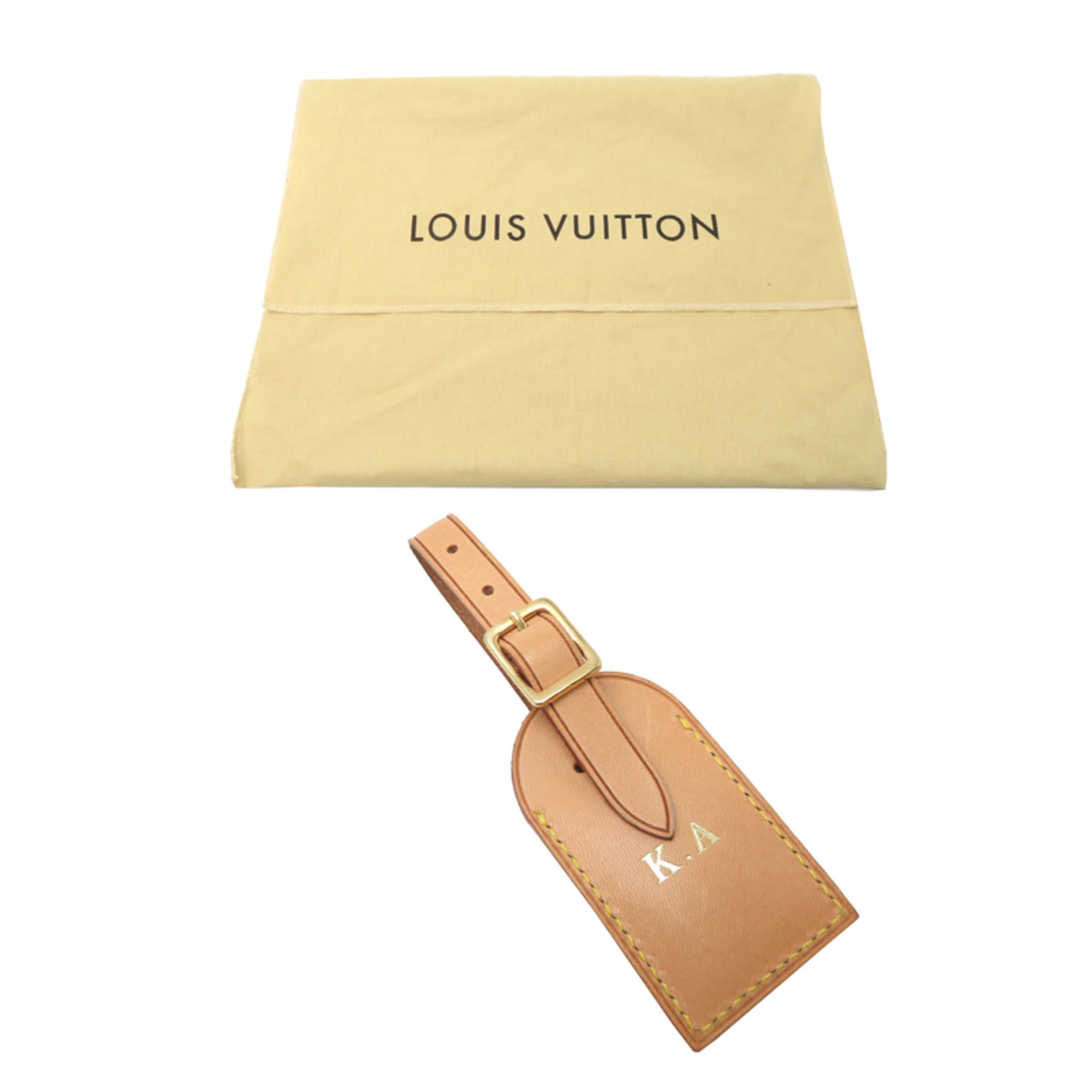 Louis Vuitton Brown White Canvas Handbag (Pre-Owned)