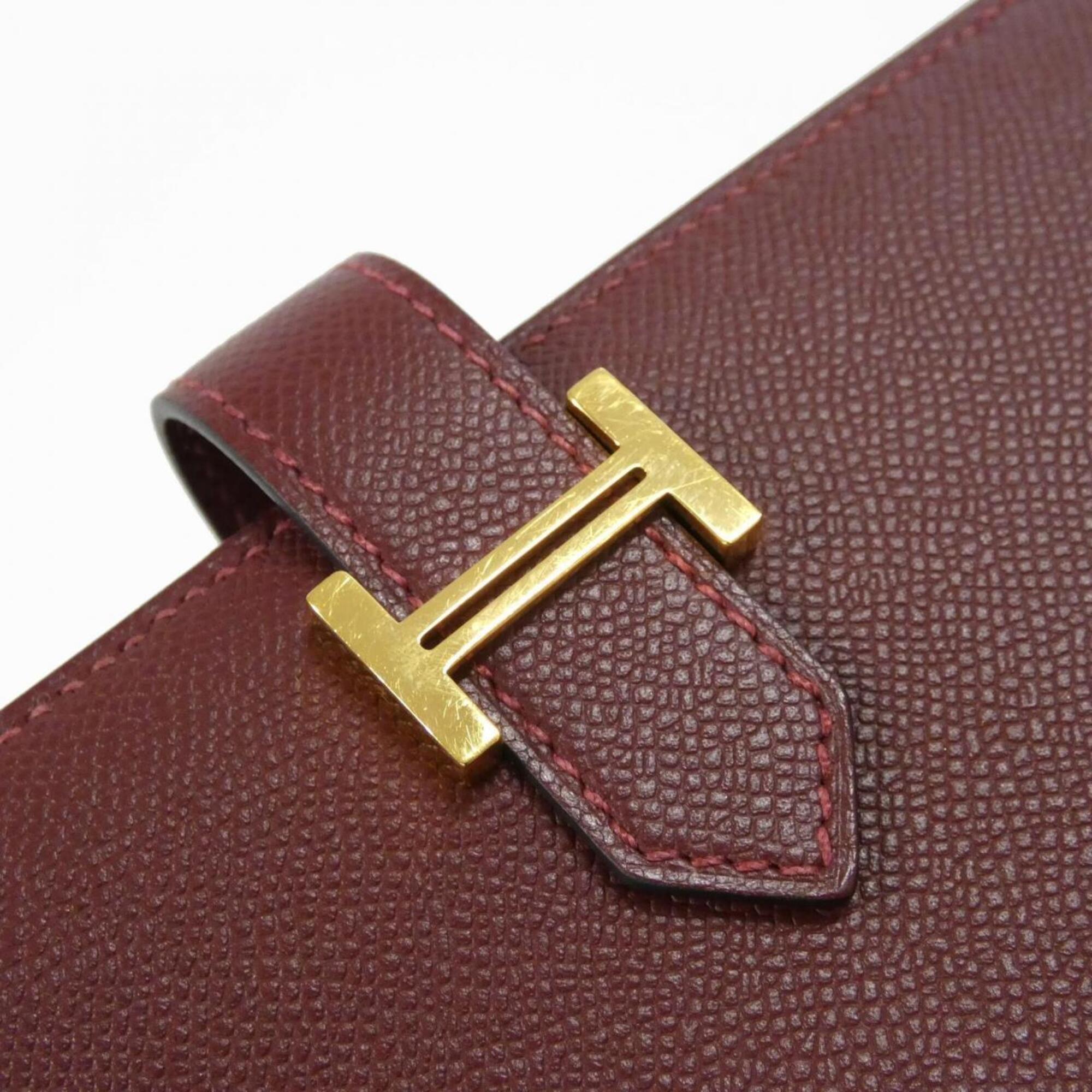 Hermes Rouge H Soufre Long Wallet (Bi-Fold) (Pre-Owned)