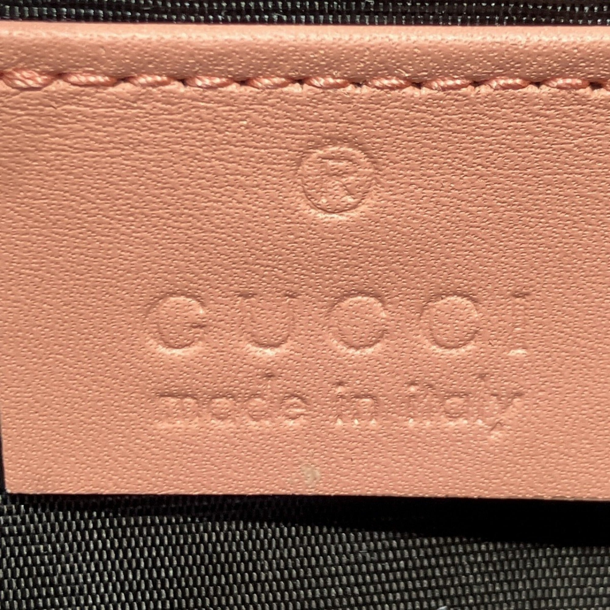 Gucci Brown Pink Leather Long Wallet (Bi-Fold) (Pre-Owned)