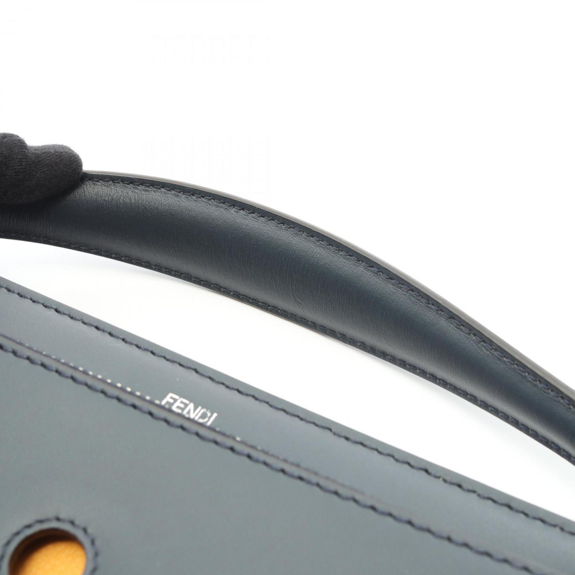 Fendi Navy Leather Handbag (Pre-Owned)