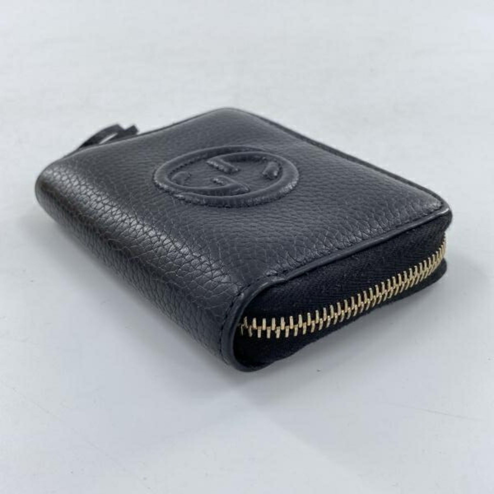 Gucci Black Leather Coin Purse/Coin Case (Pre-Owned)